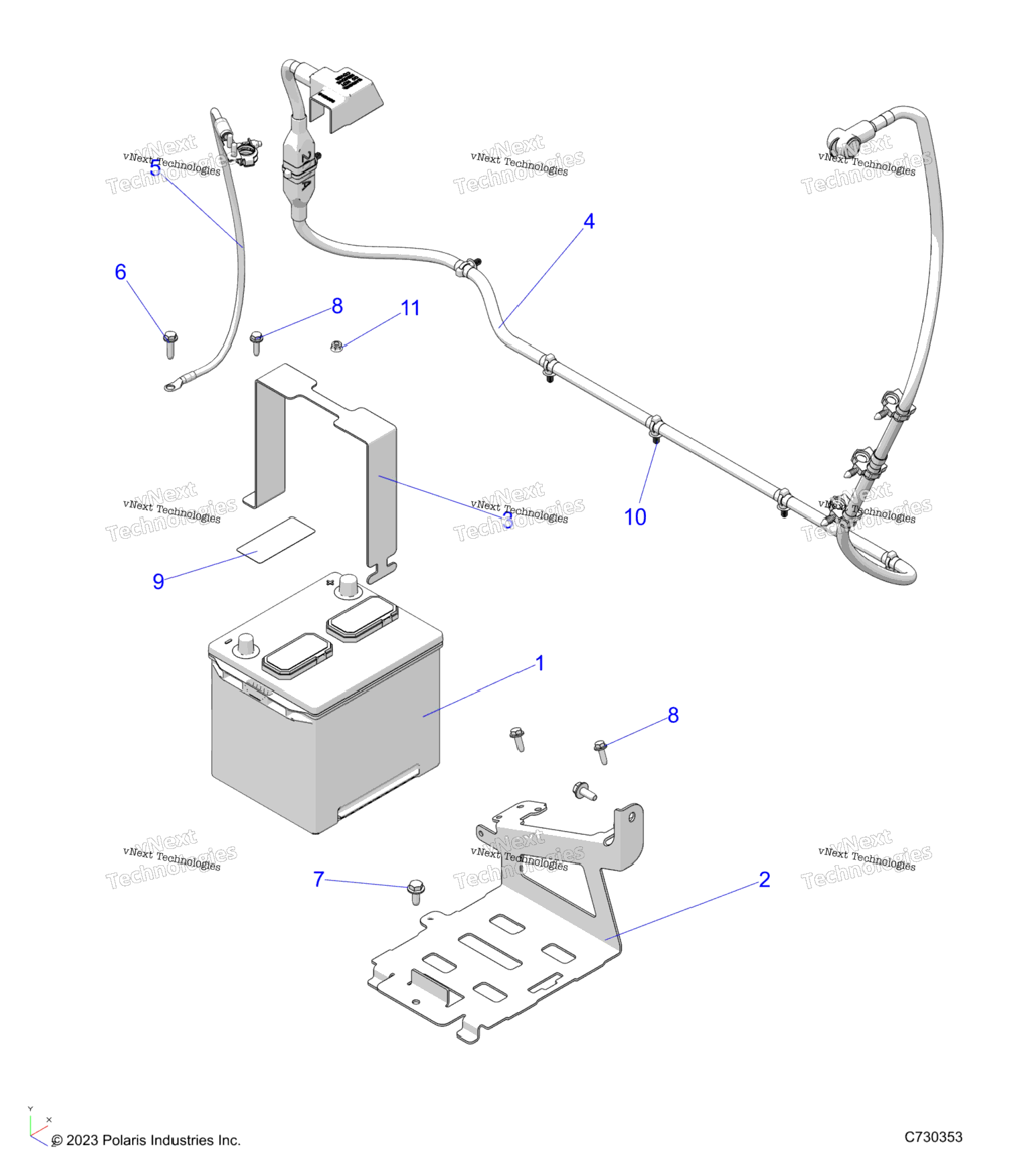 Electrical, Battery With Cables, 12V