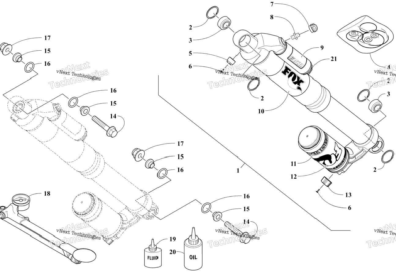 Front Suspension Shock Absorber Assembly