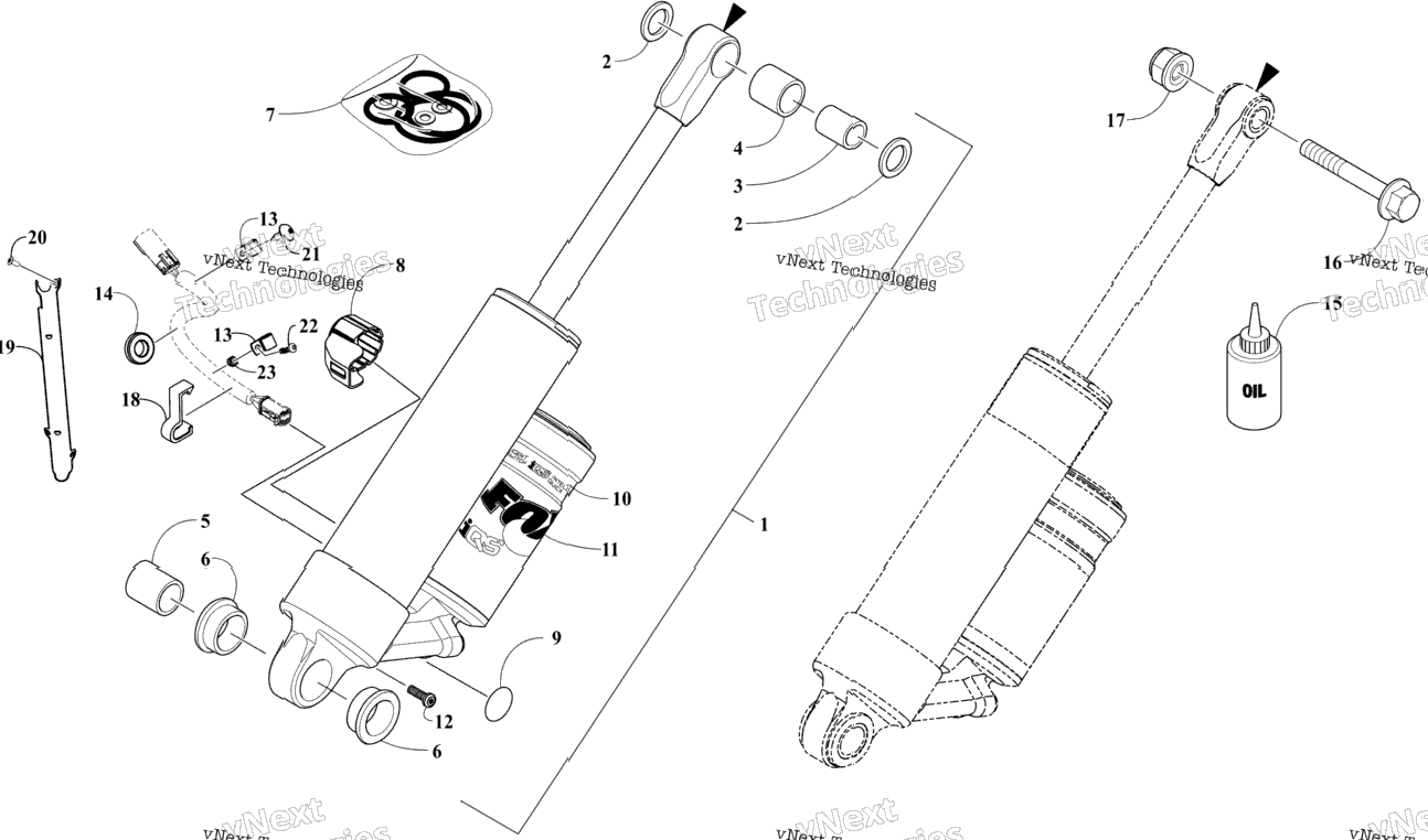 Rear Suspension Rear Arm Shock Absorber