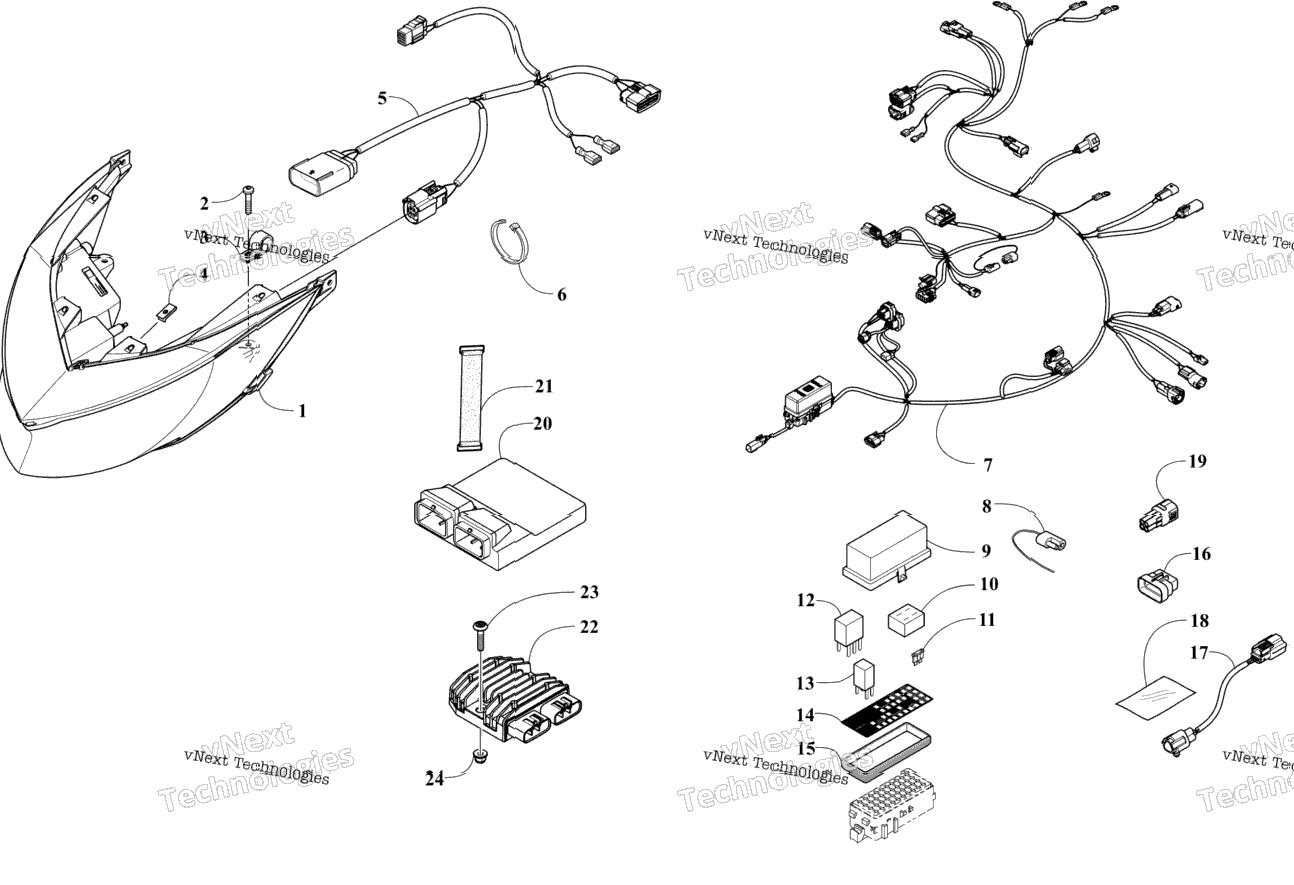 Headlight And Wiring Assemblies