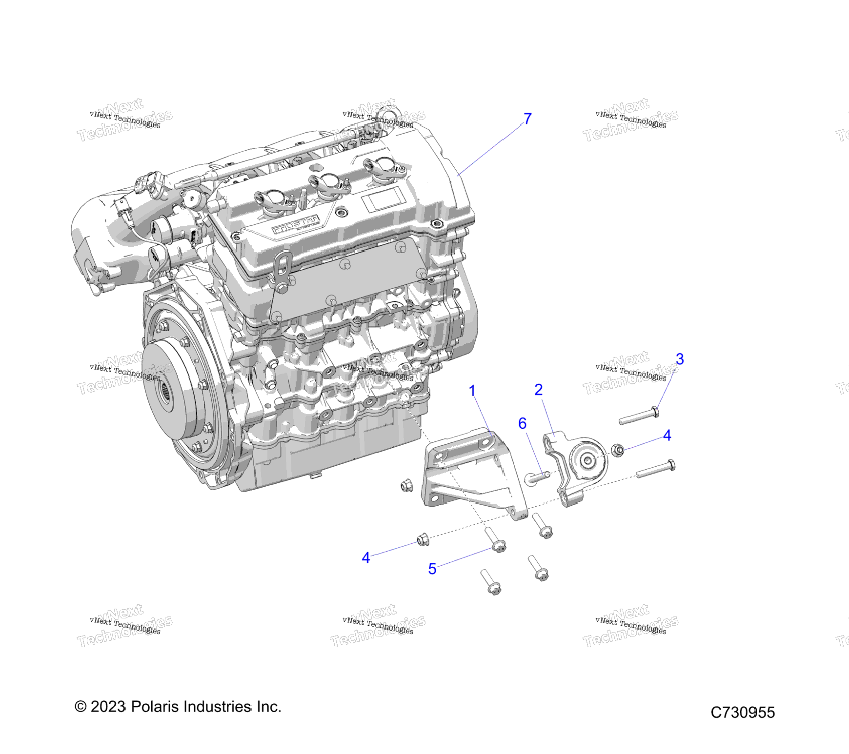 Engine, Mounting And Long Block