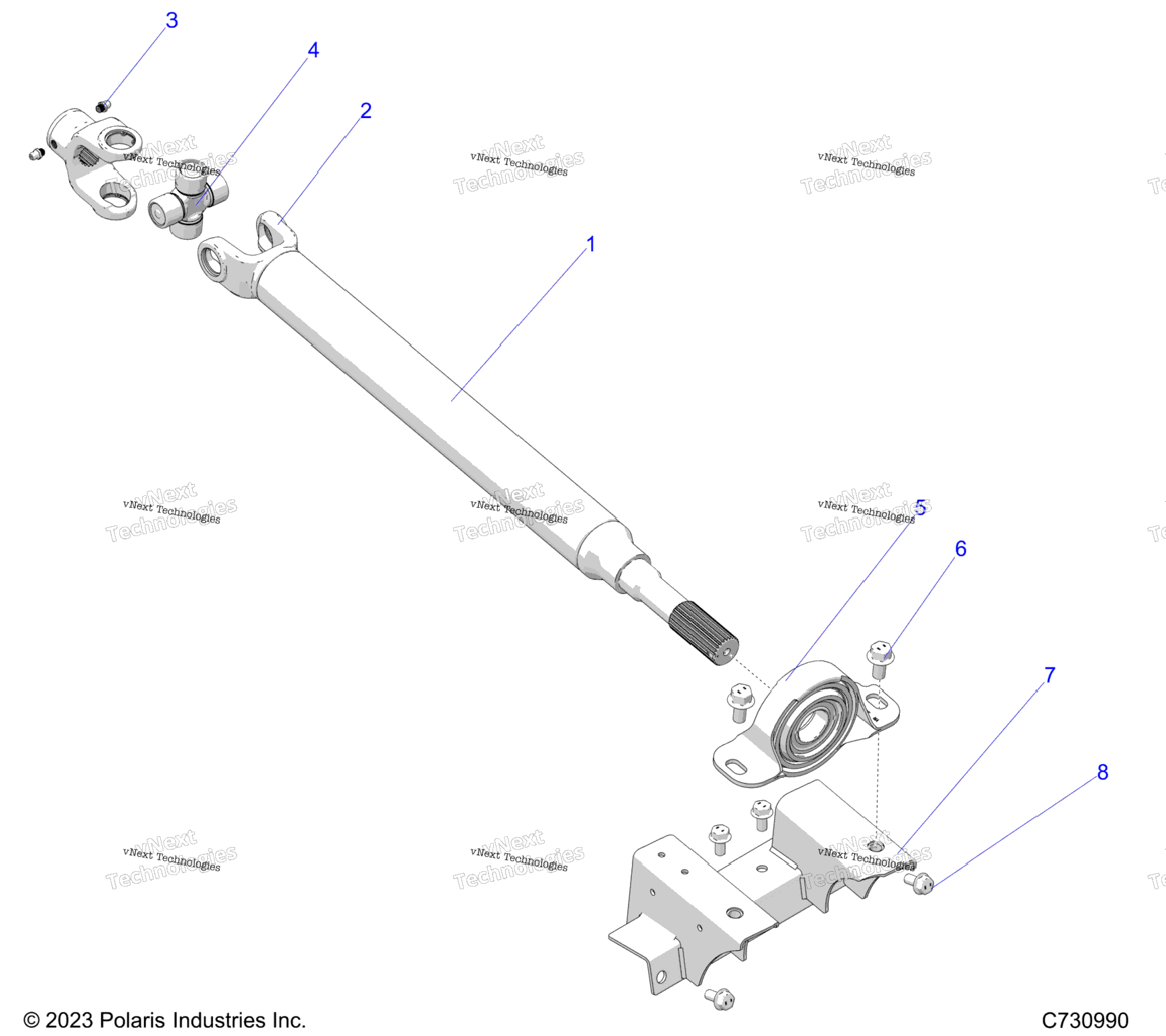 Drive Train, Mid Prop Shaft