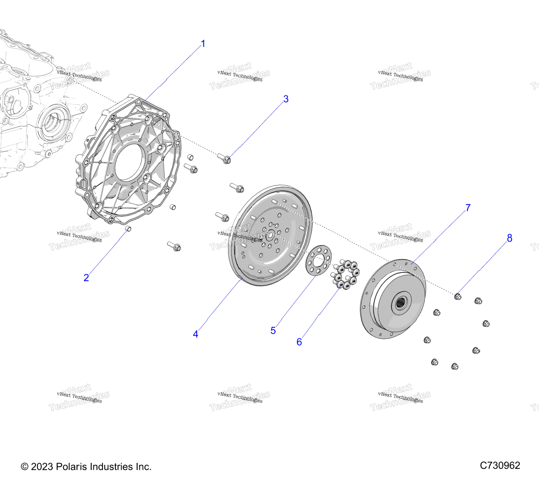 Engine, Transmission Adaptor And Flex Plate