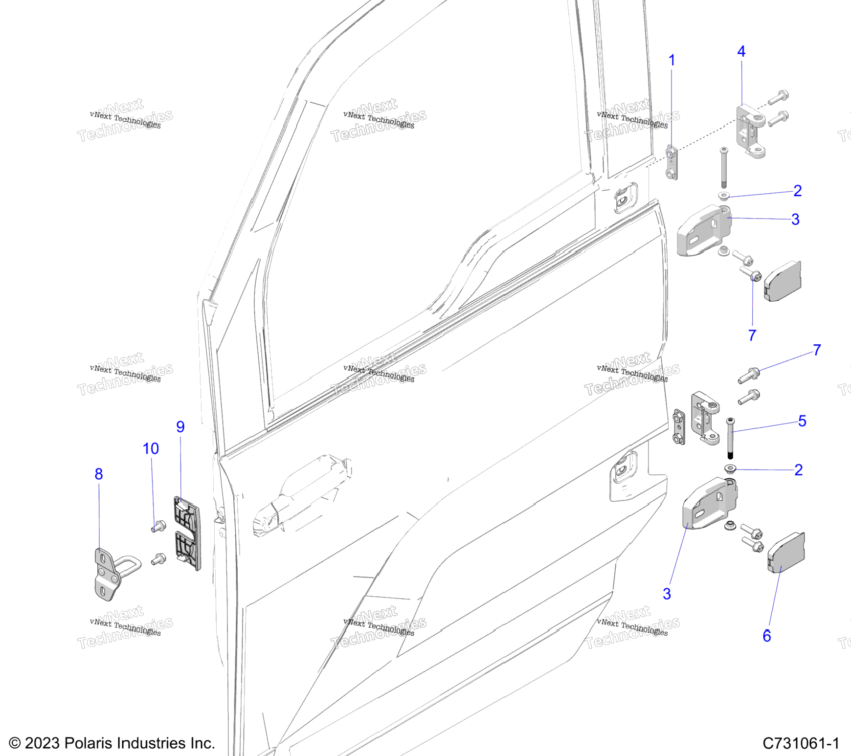 Body, Door Mounting, Front