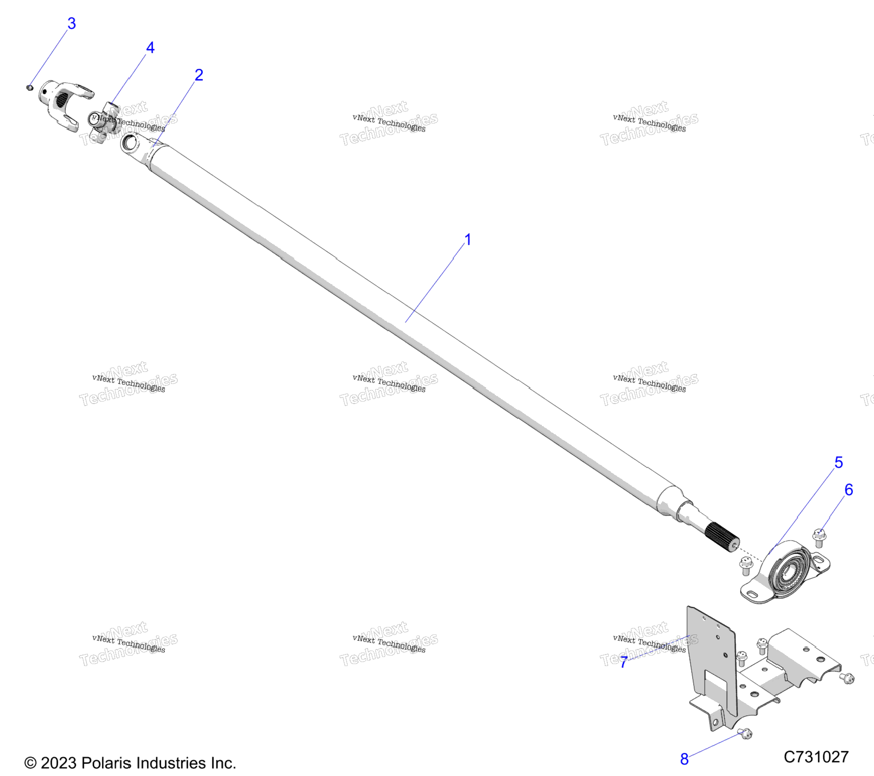 Drive Train, Mid Prop Shaft