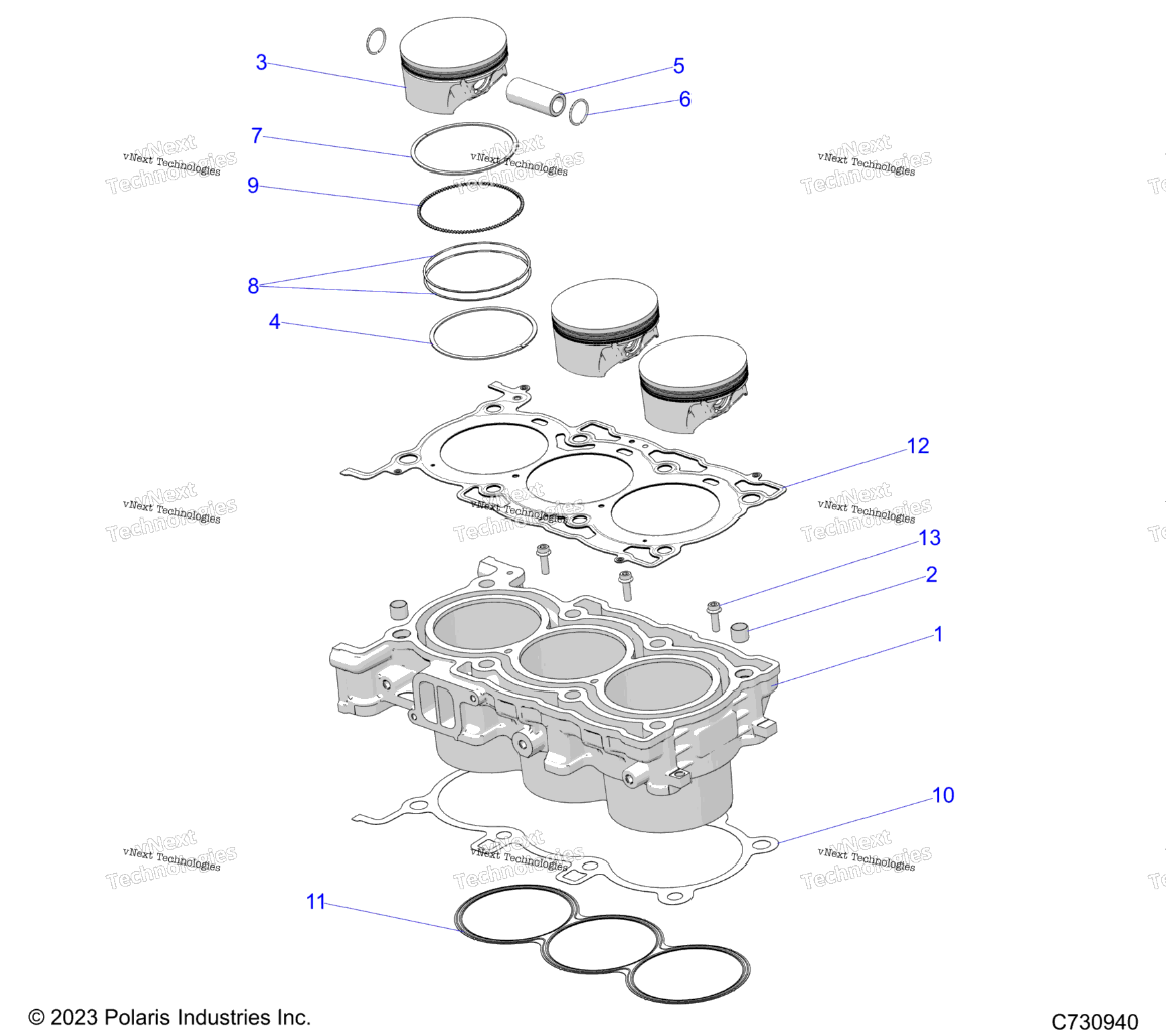 Engine, Cylinder And Piston