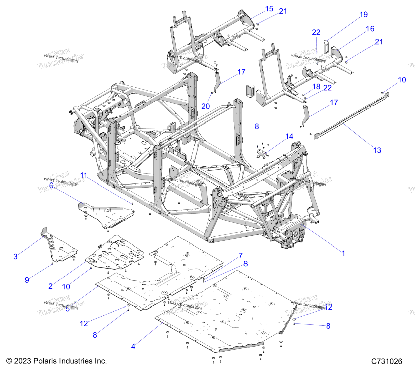 Chassis, Main Frame And Skid Plates