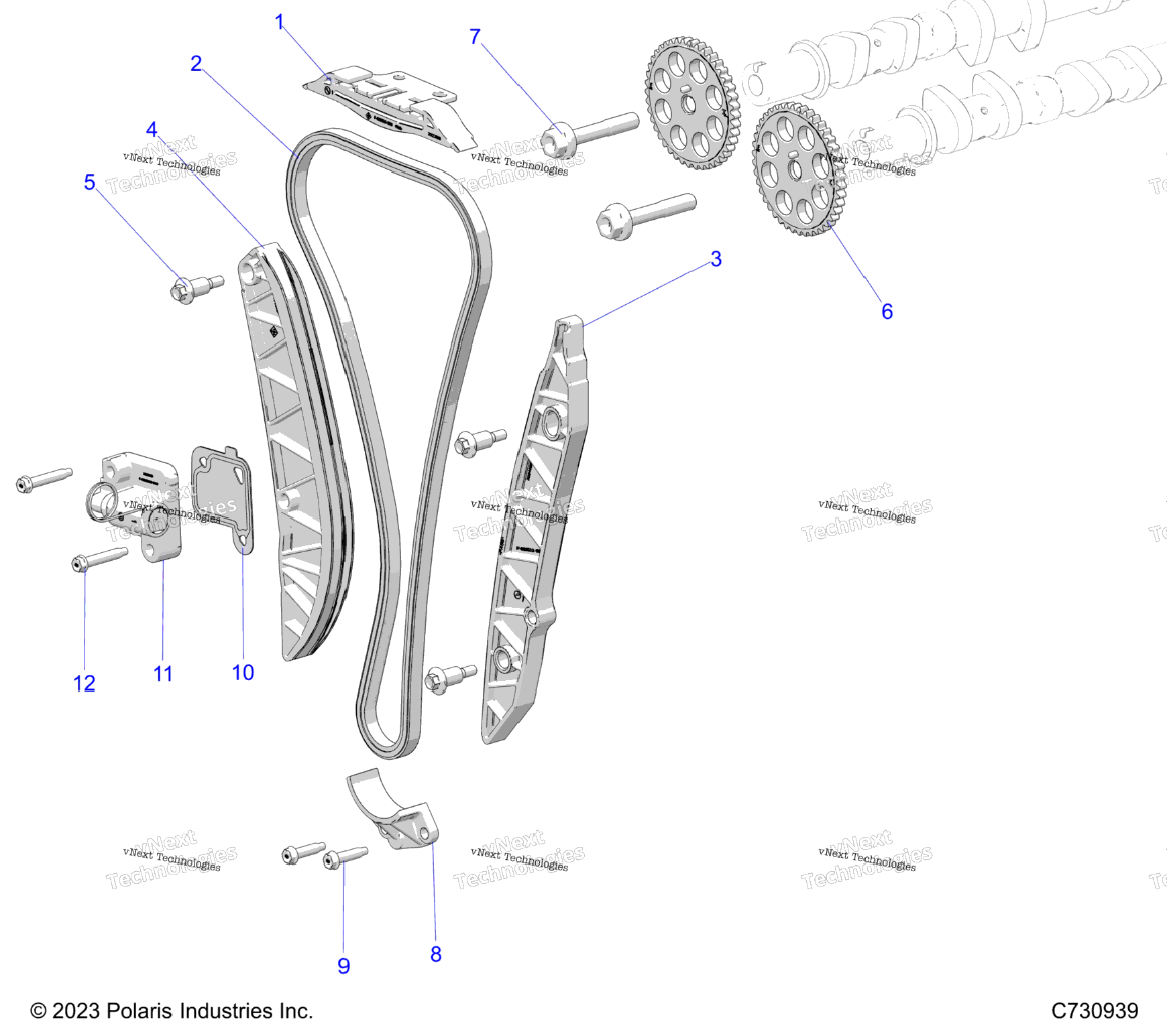 Engine, Cam Chain And Sprocket