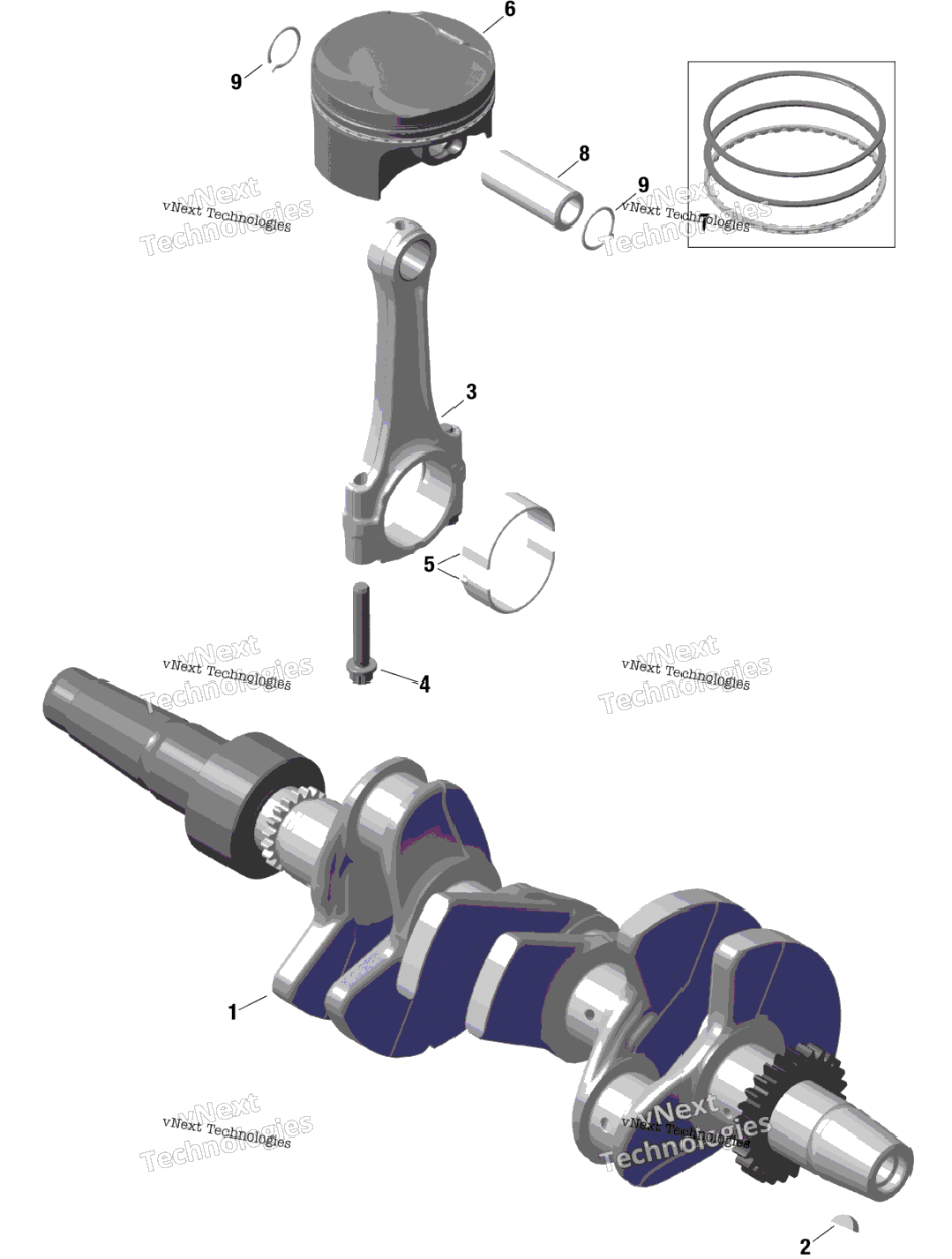 Rotax - Crankshaft And Pistons