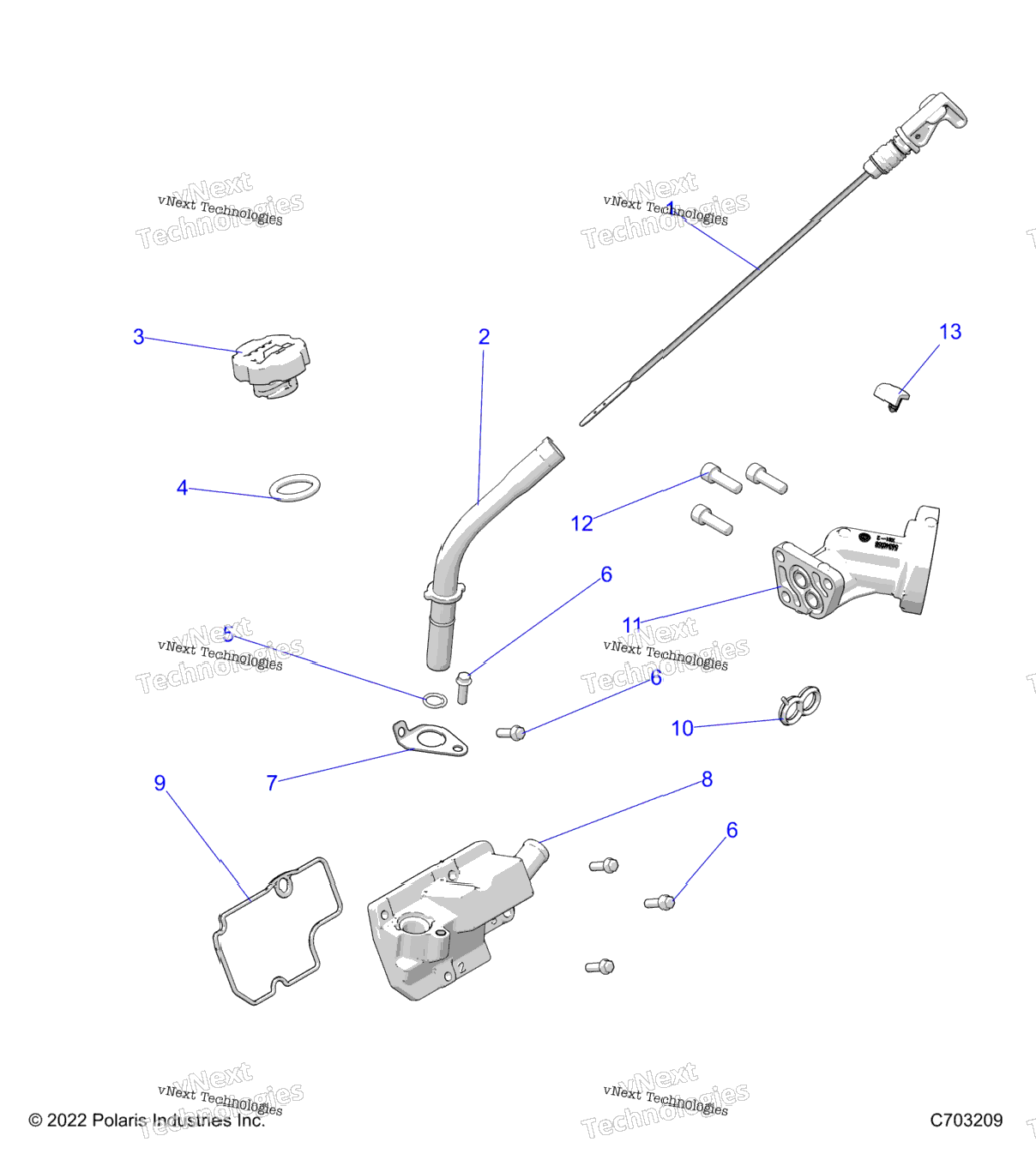 Engine, Oil Dipstick & Breather