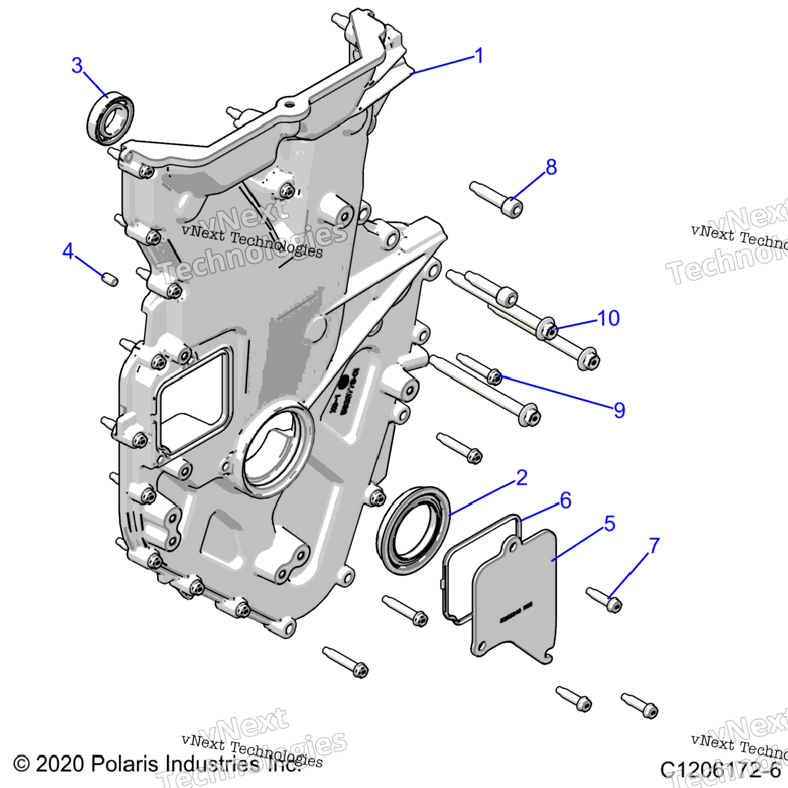 Engine, Front Cover And Related