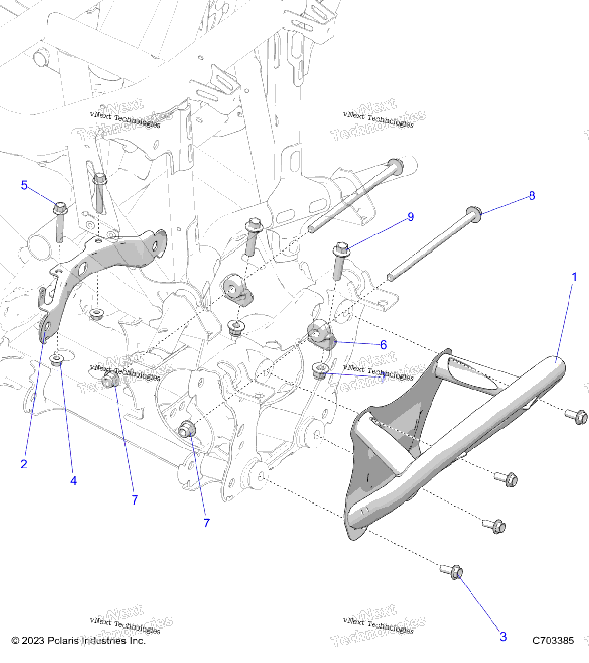 Chassis, Front Gearcase And Bumper Mounting