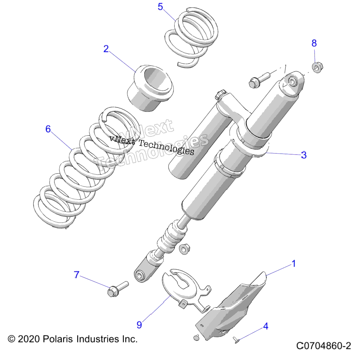 Suspension, Rear Shock Mounting, Deluxe