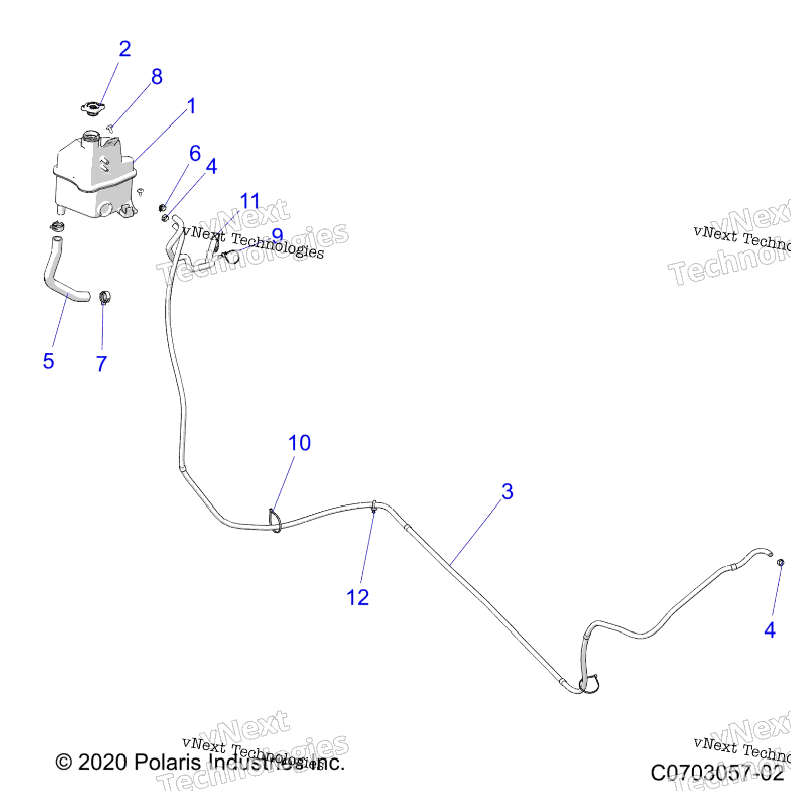 Engine, Cooling, Surge Tank And Related