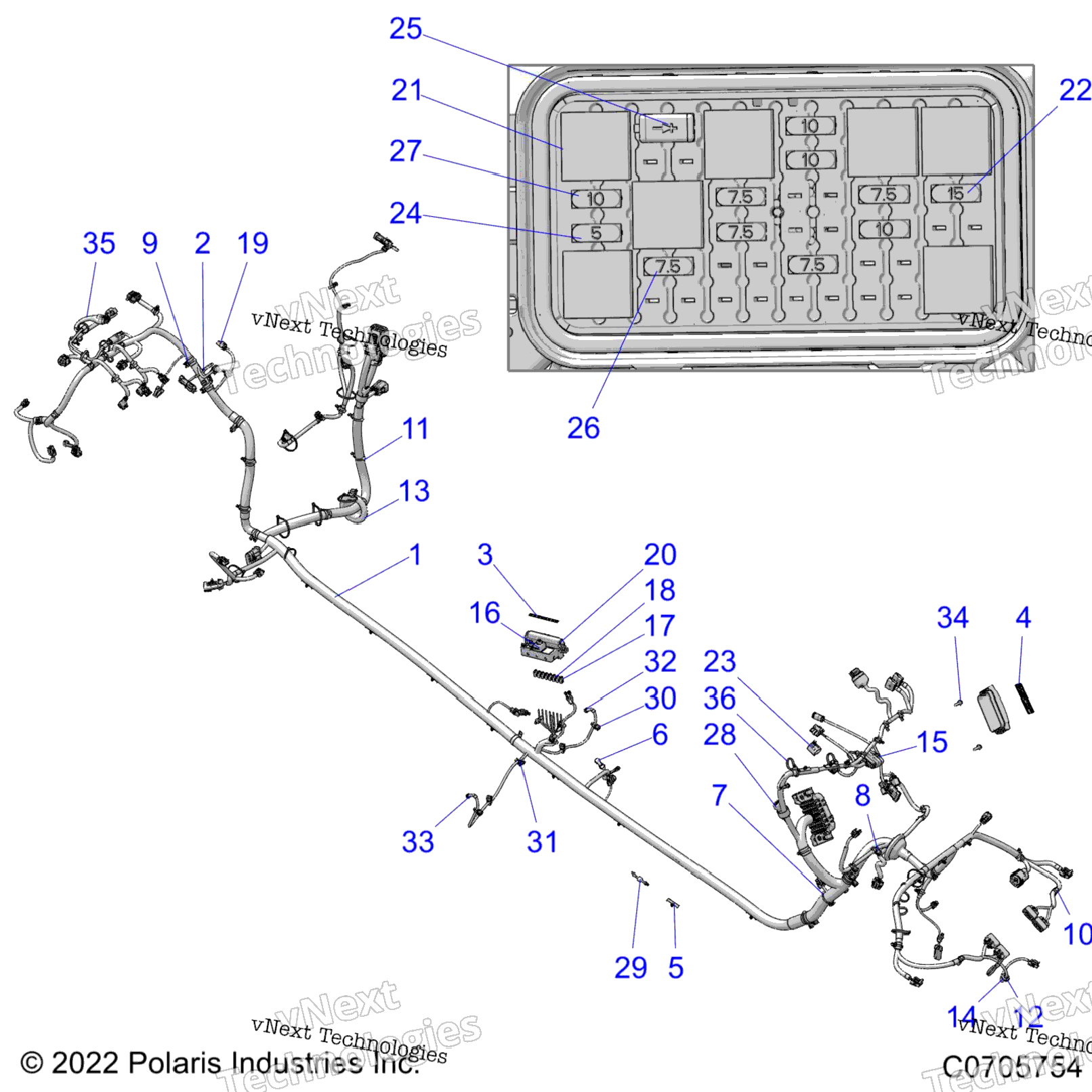 Electrical, Wire Harness, Chassis