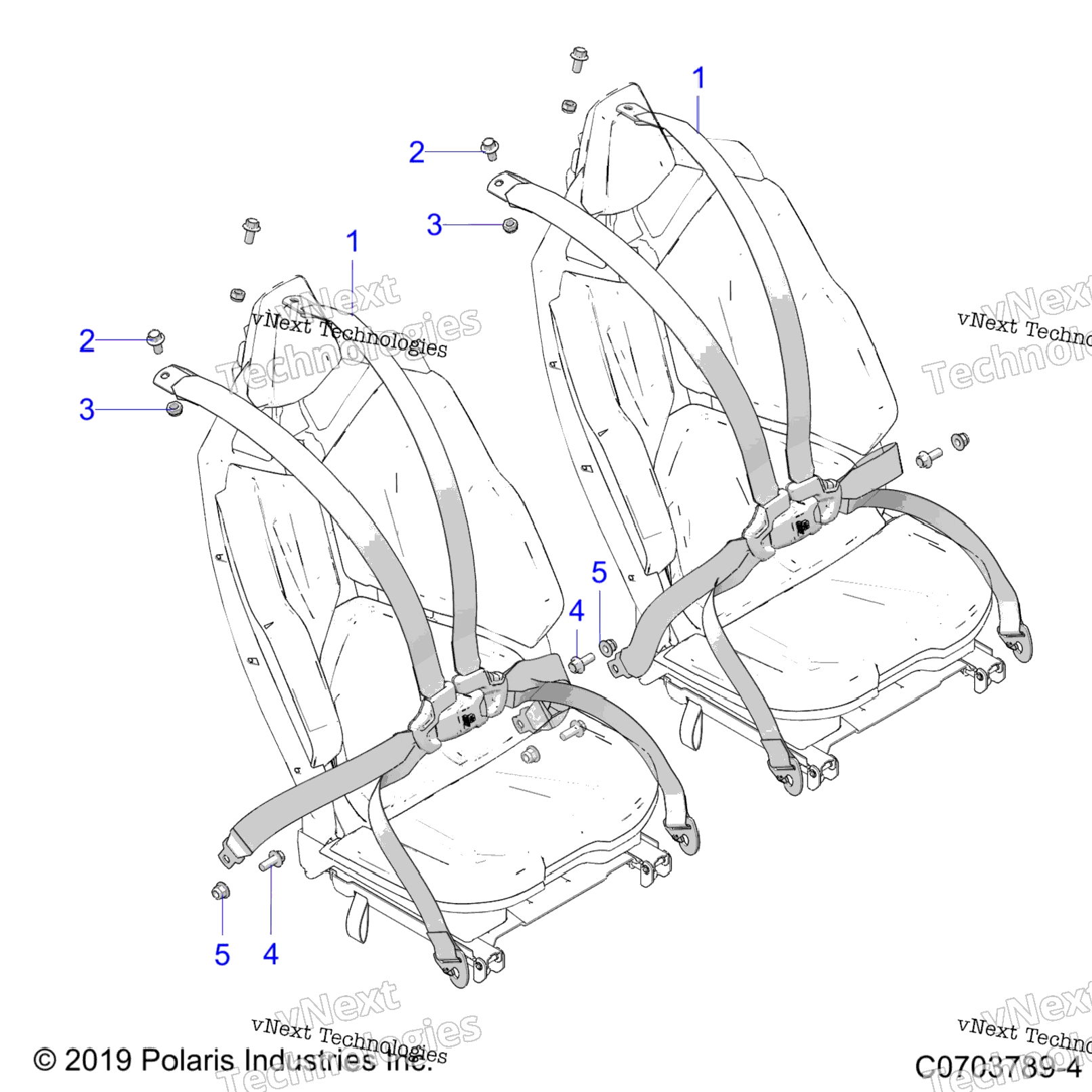 Body, Seat Belt Mounting, Rear