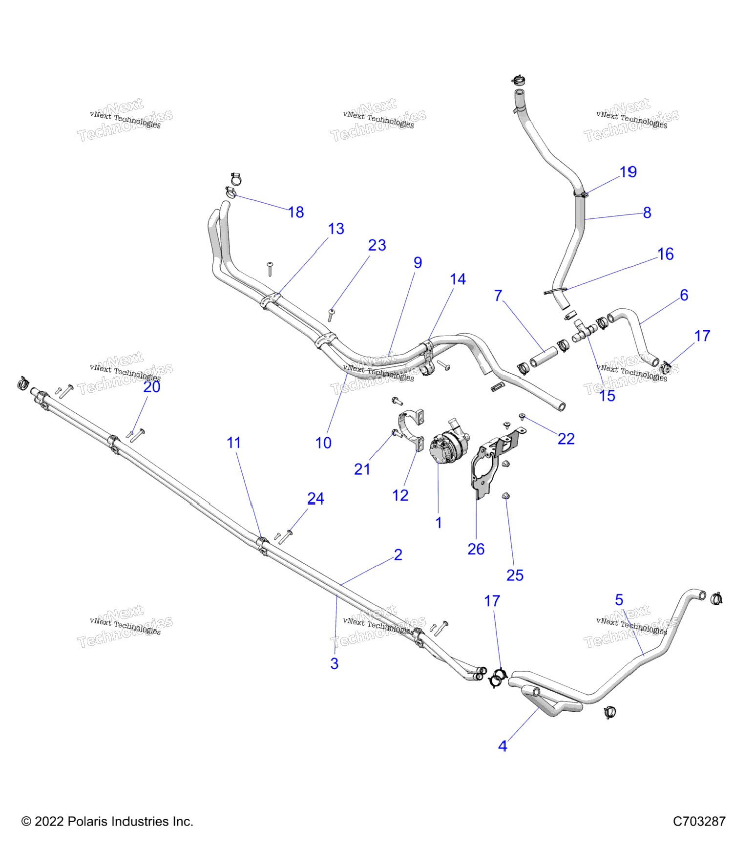 Engine, Cooling Routing Manifold