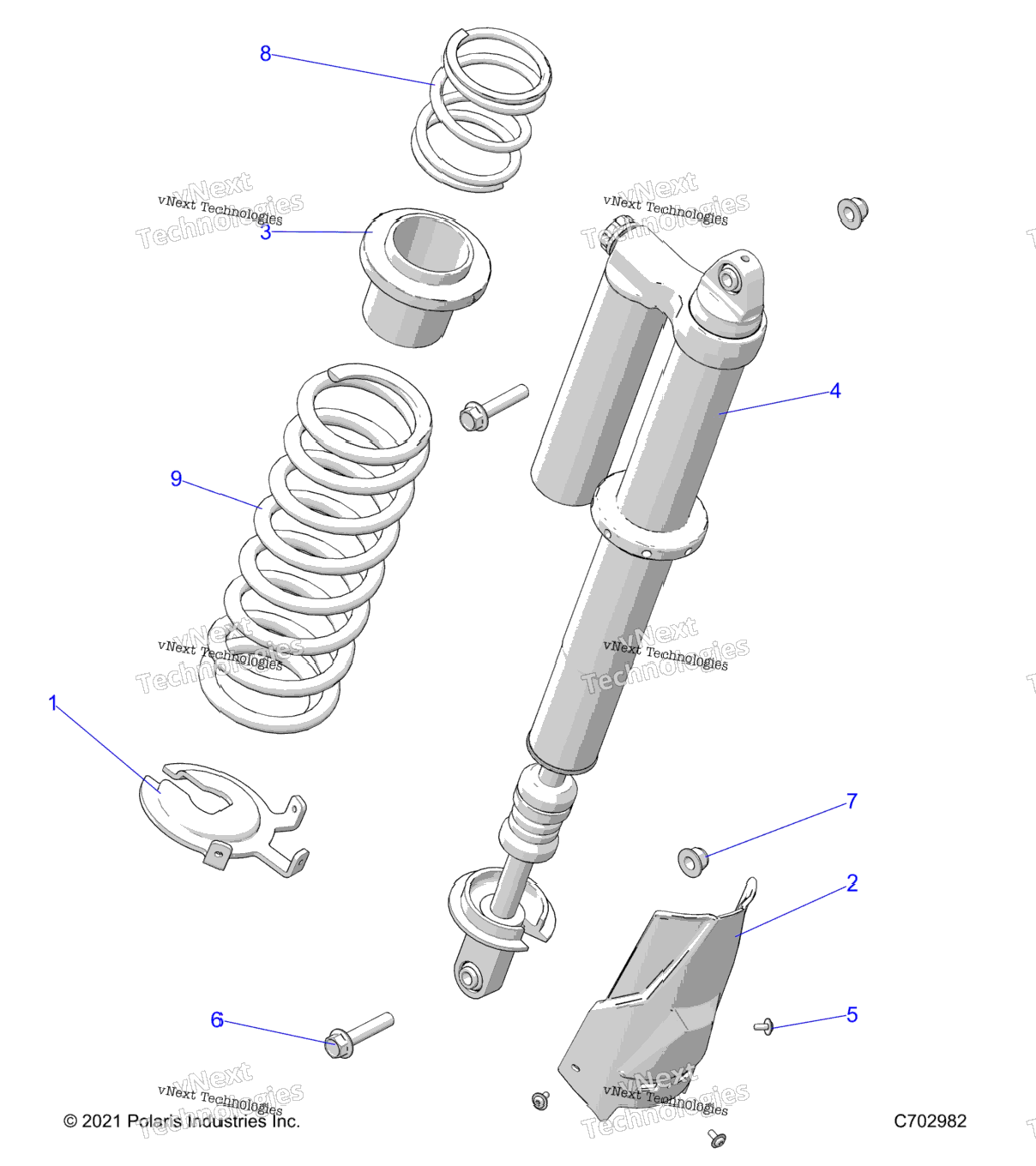 Suspension, Rear Shock Mounting, StandardPremium