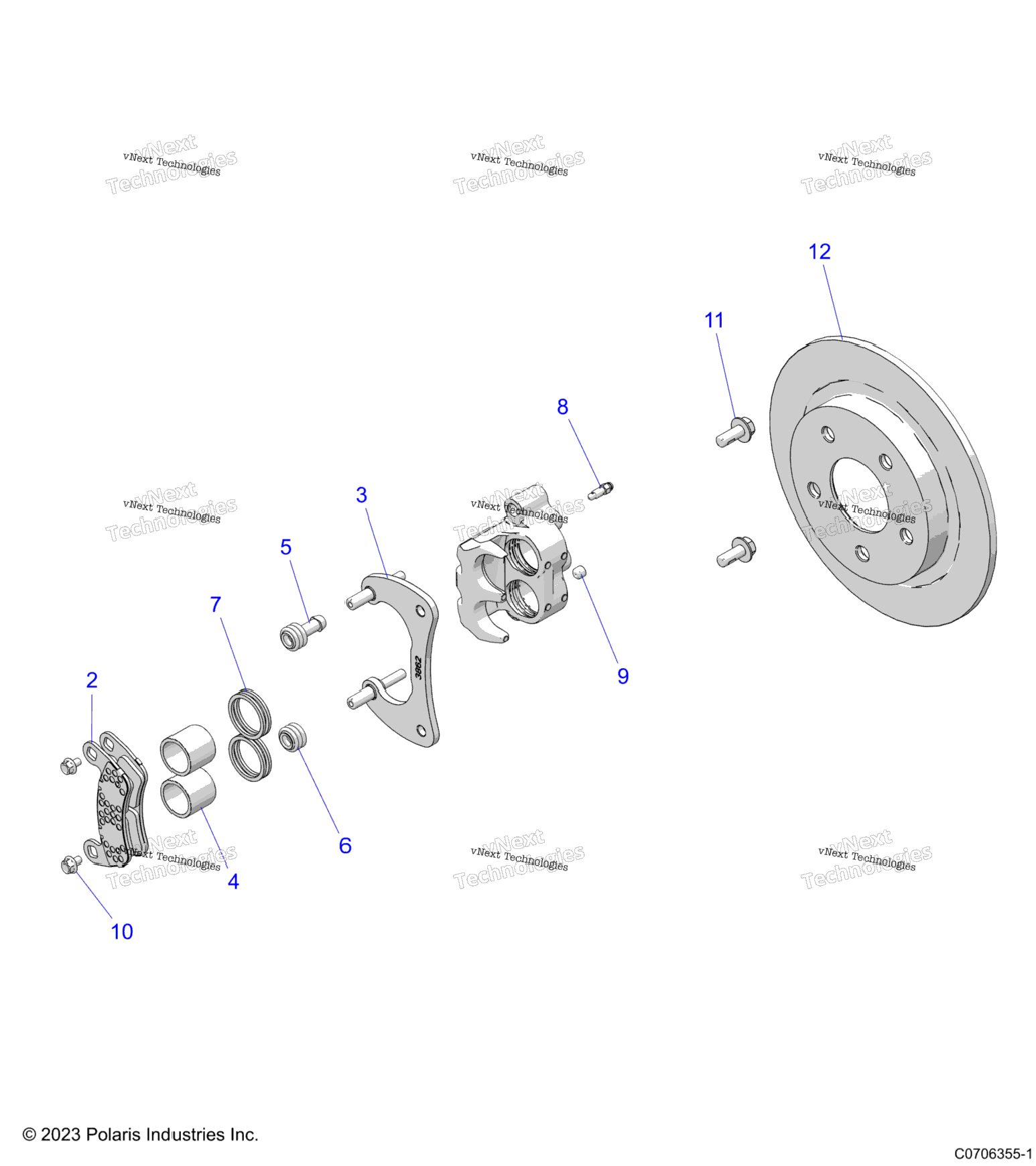 Brakes, Caliper, Rear