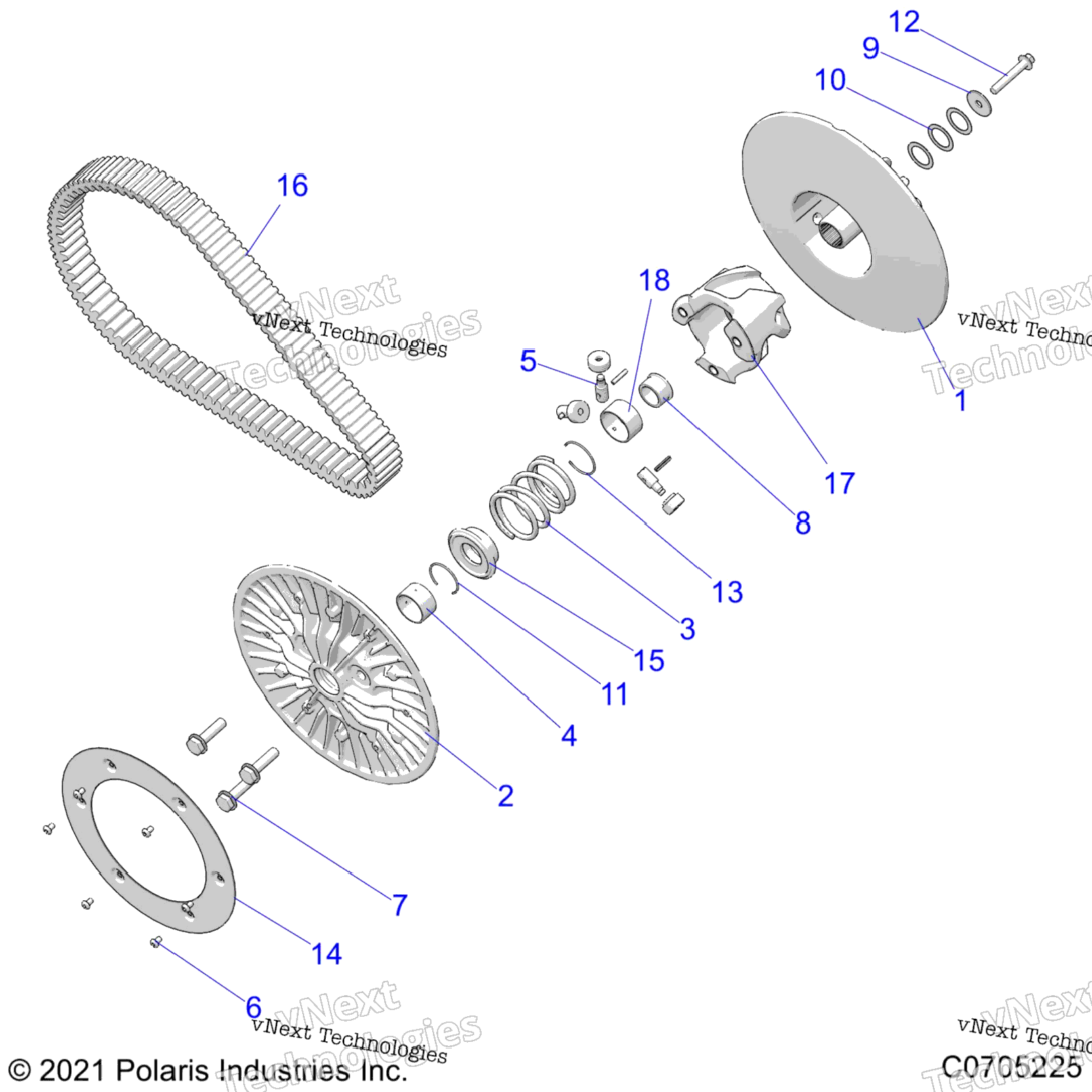 Drive Train, Secondary Clutch Z24gae92a92B