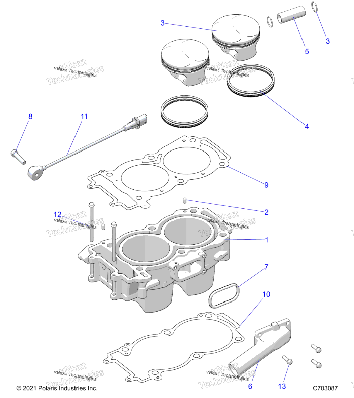 Engine, Cylinder And Piston