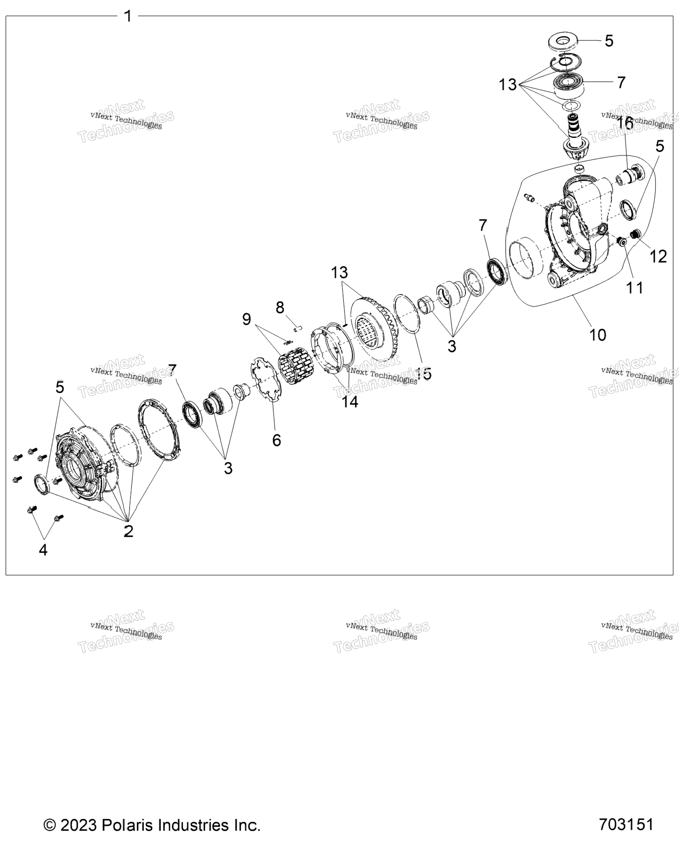 Drive Train, Front Gearcase Z24nee99fm\Z24nes99fmCm