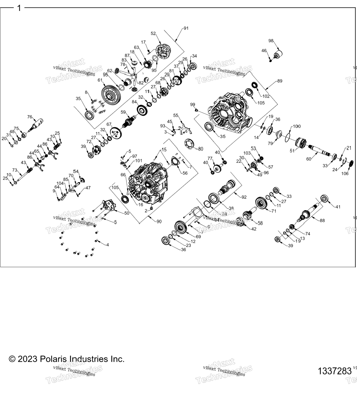 Drive Train, Main Gearcase Internals Z24nee99fm\Z24nes99fmCm