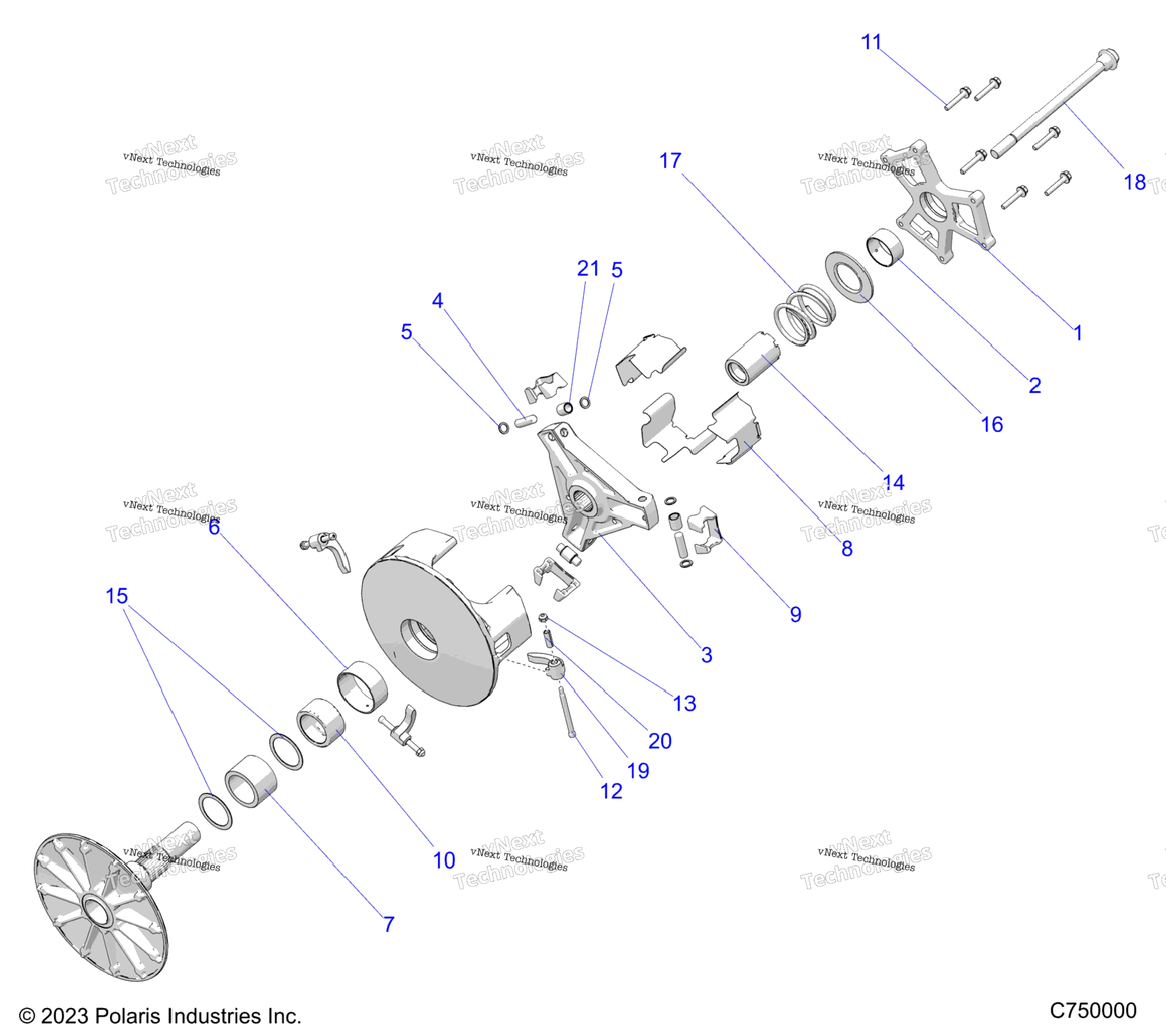 Drive Train, Primary Clutch Z24nee99fm\Z24nes99fmCm