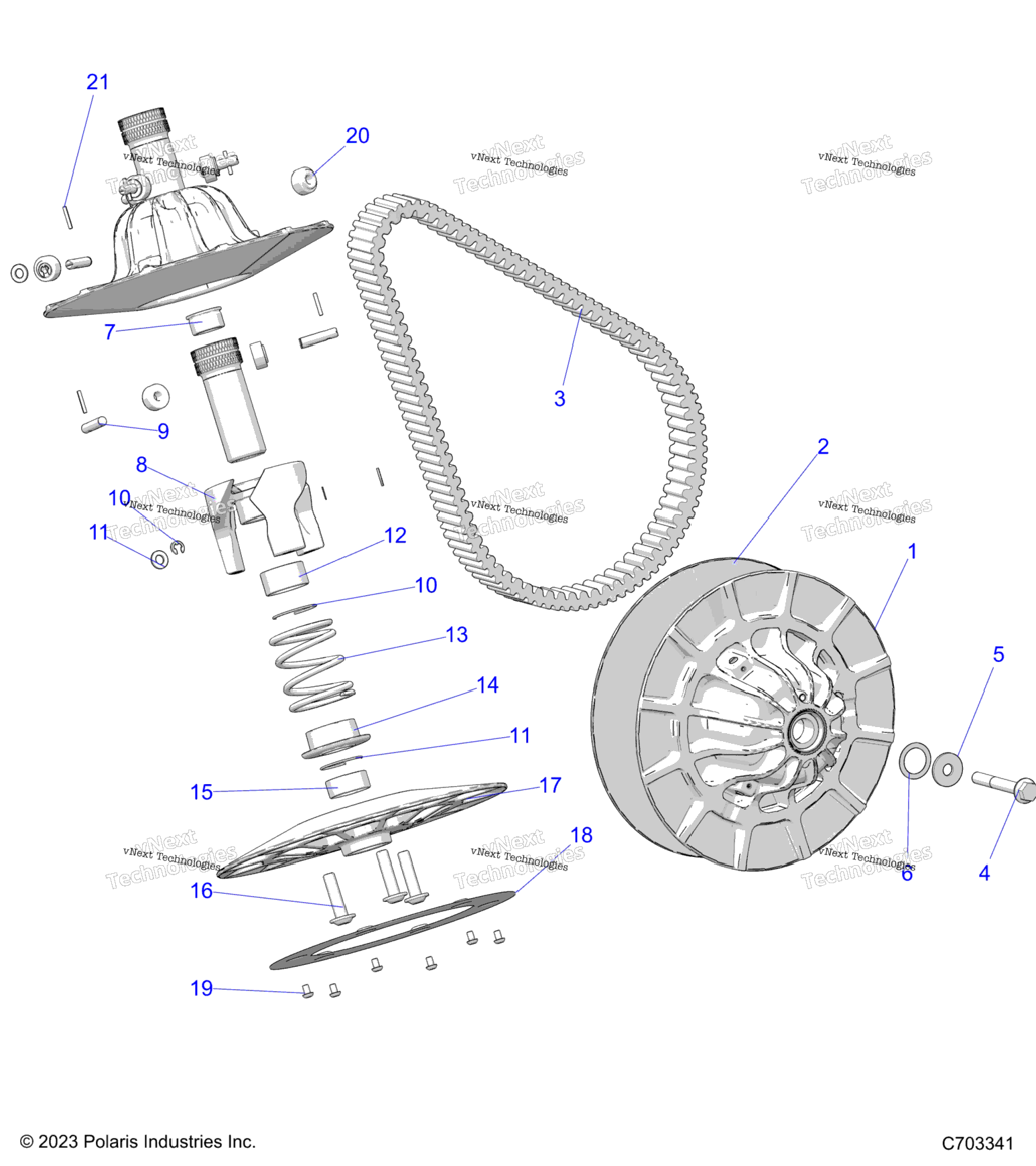 Drive Train, Secondary Clutch