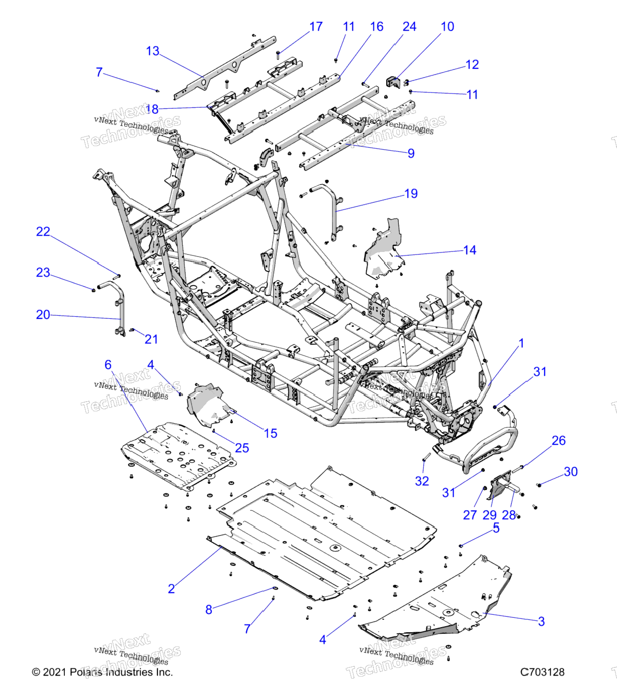 Chassis, Main Frame And Skid Plates