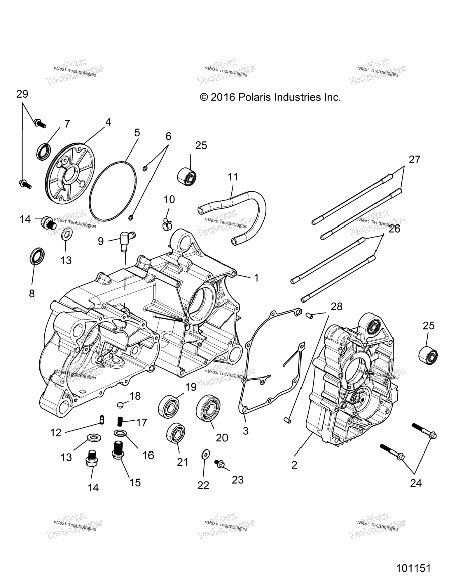 Engine, Crankcase Comp LeftRight