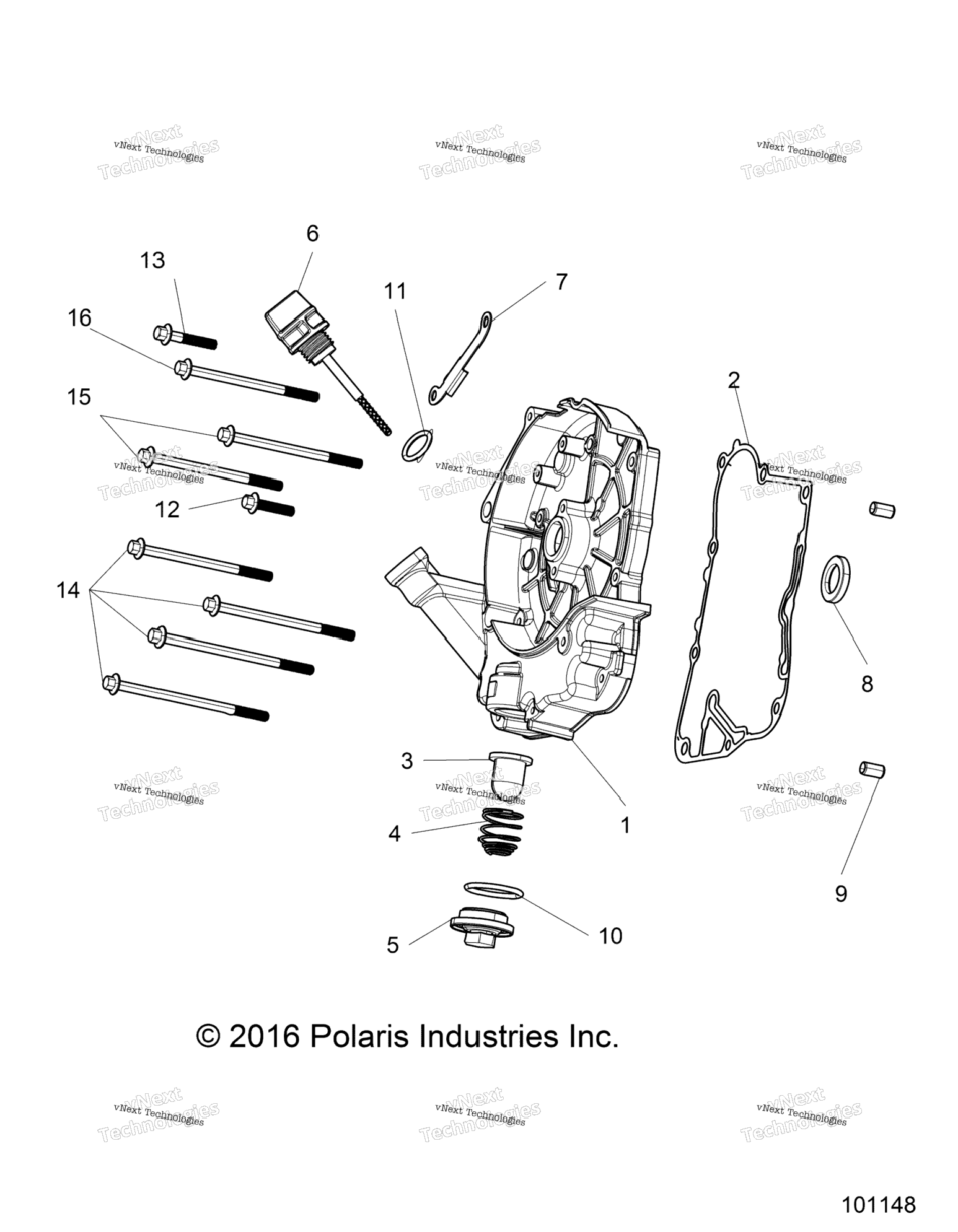 Engine, Crankcase Cover Asm, Right