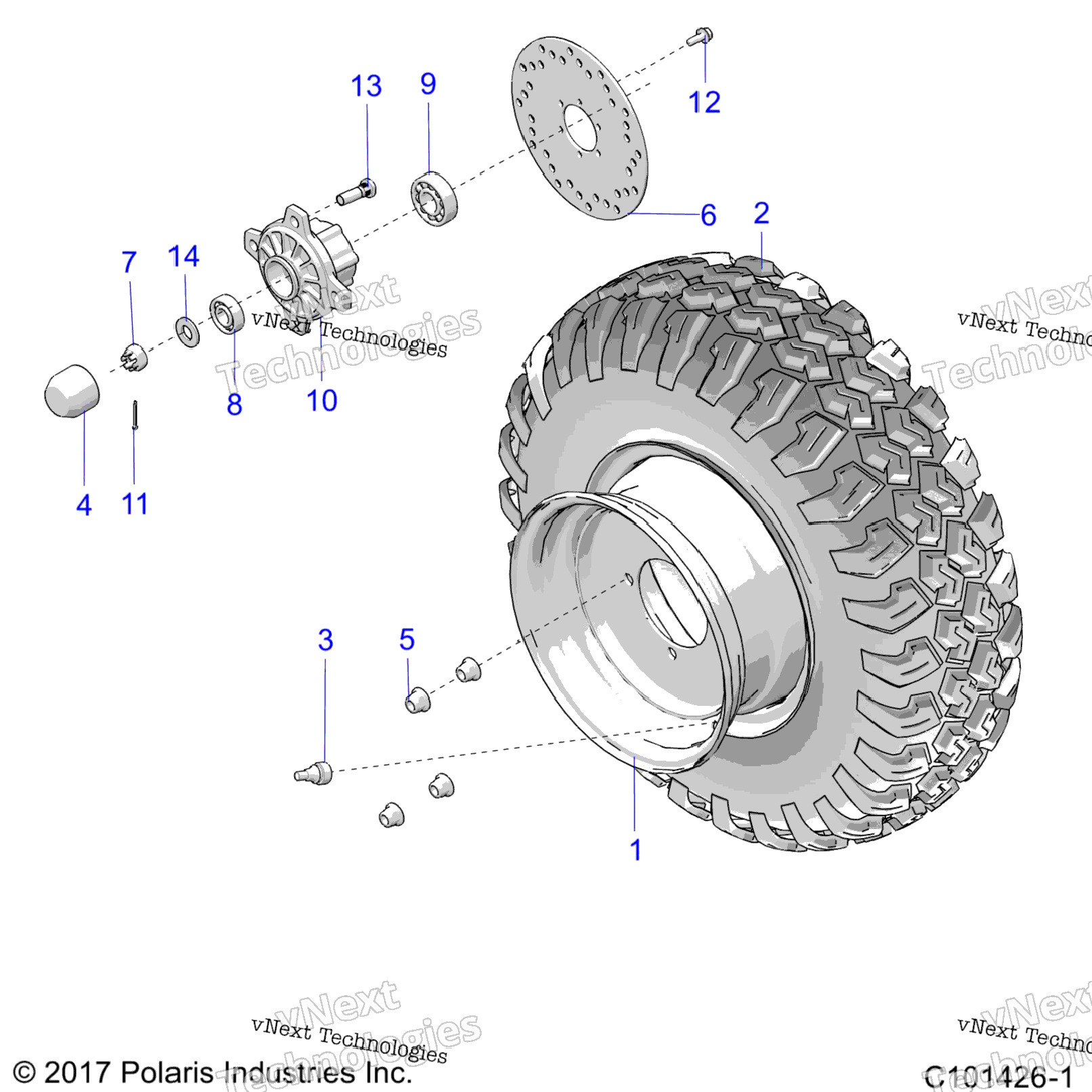 Wheels, Front Tire And Brake Disk