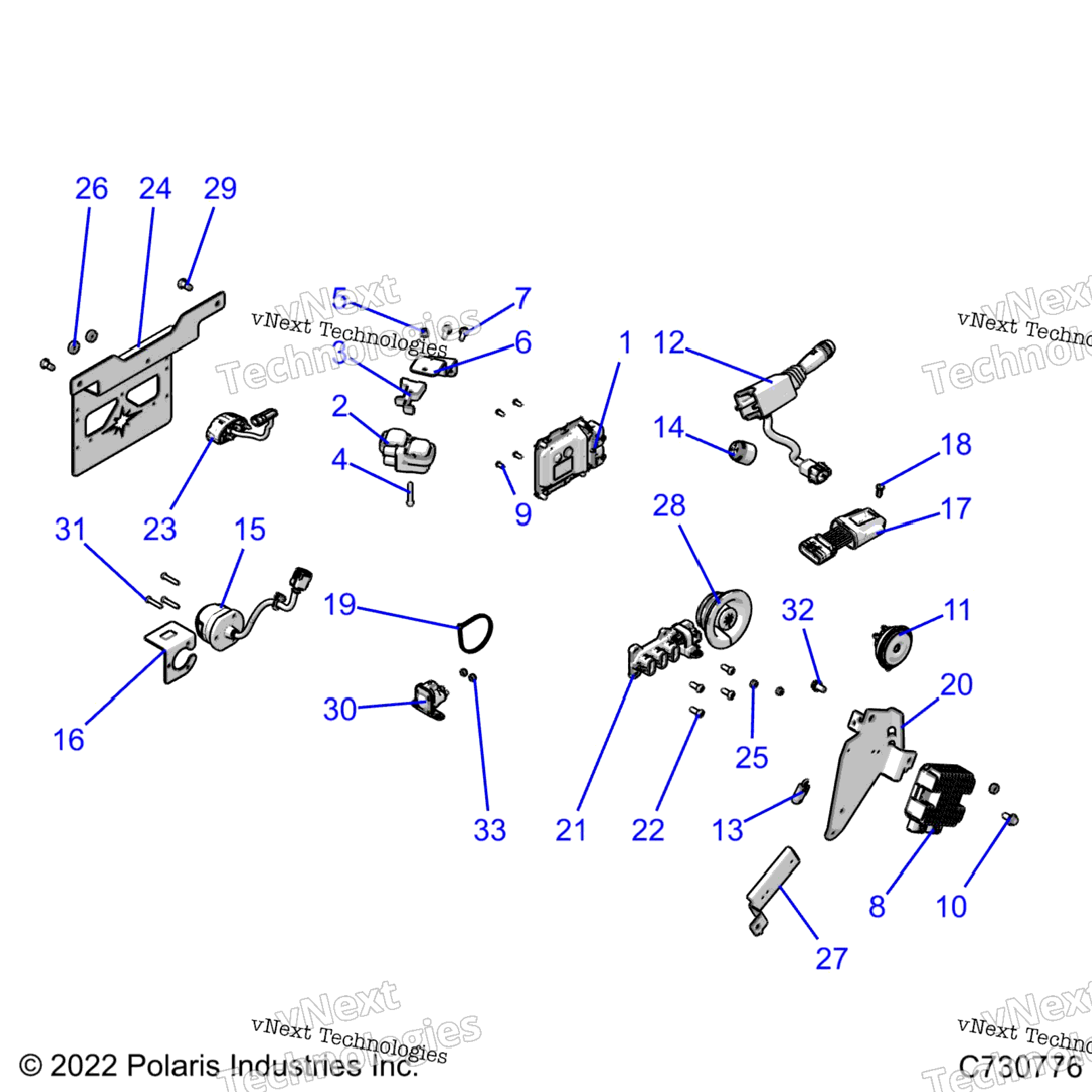 Electrical, Wire Harness, Components, And License Plate