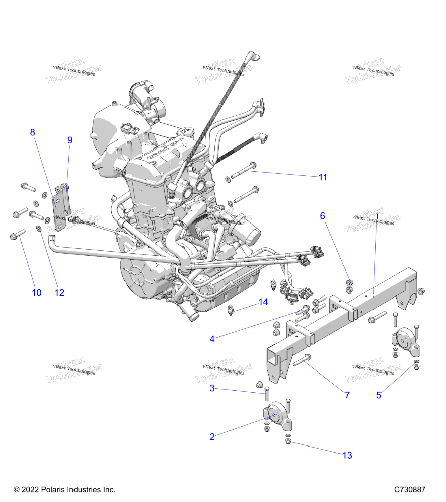 Engine, Mounting & Long Block