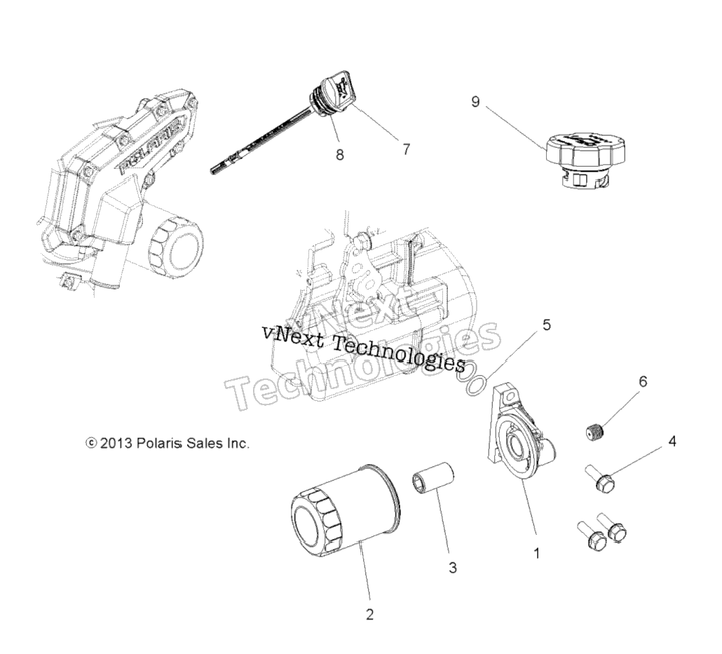 Engine, Oil Filter & Dipstick