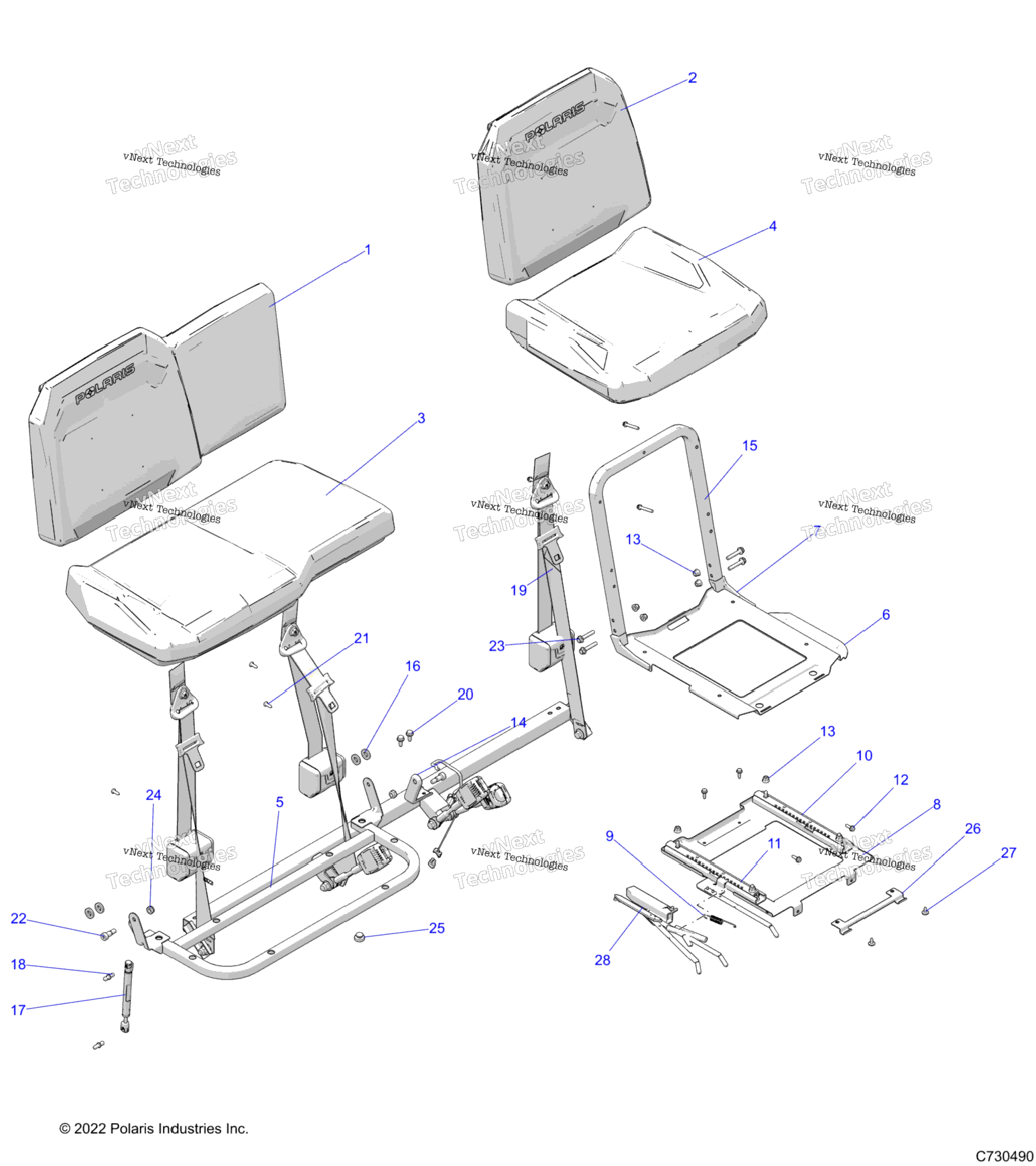 Body, Seat Asm. And Slider R23rre99pj