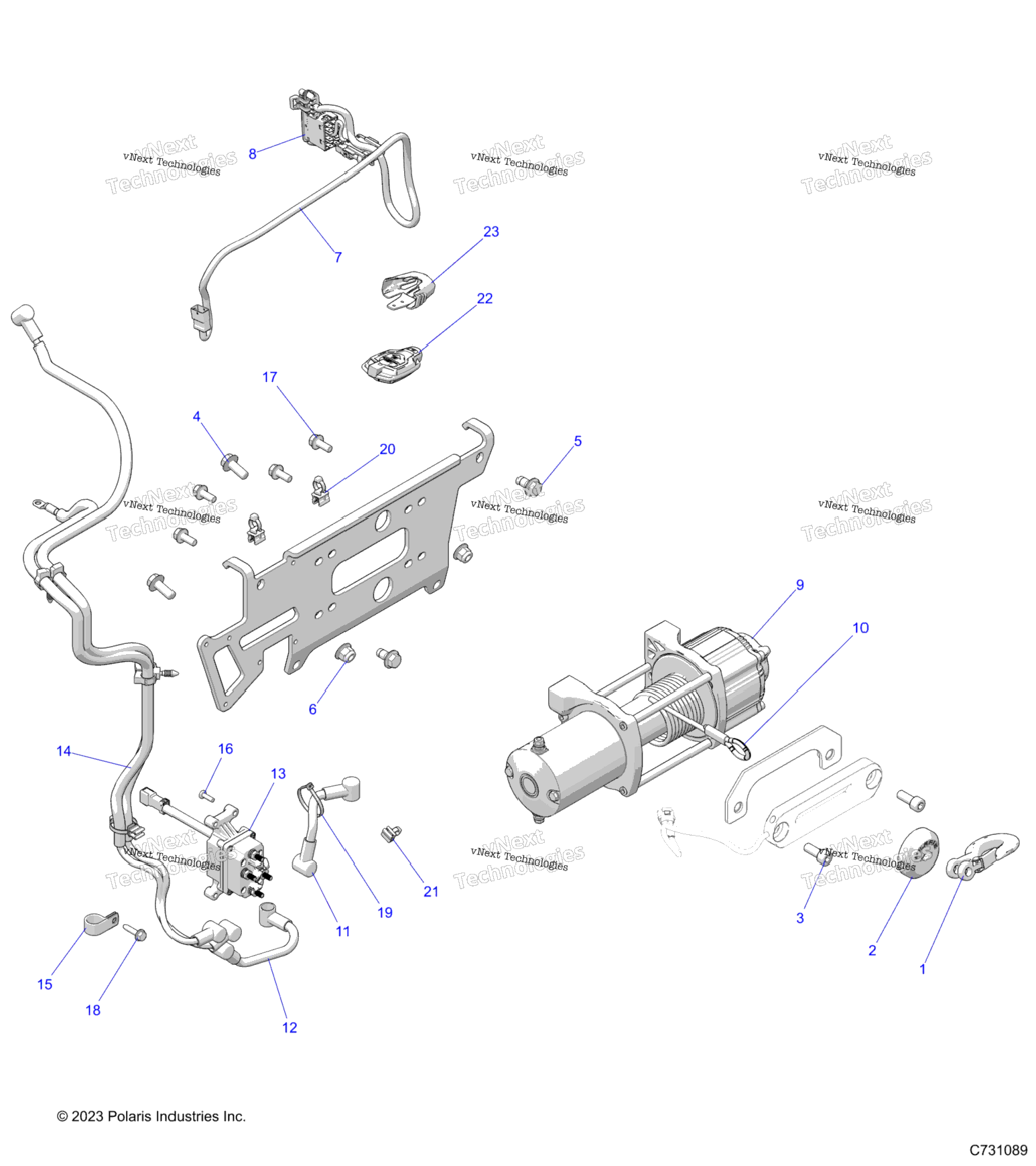 Body, Winch R23rrs99pk