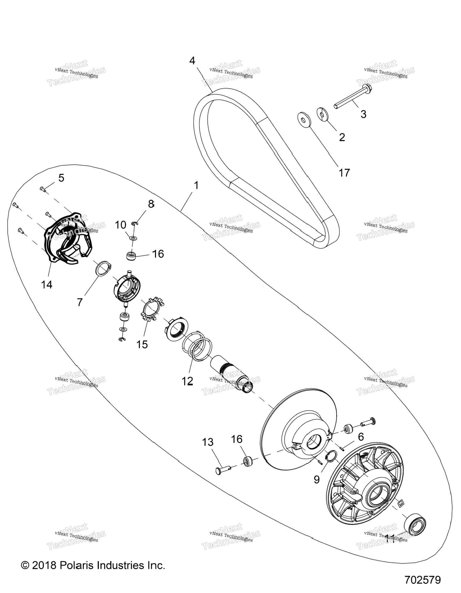 Drive Train, Secondary Clutch