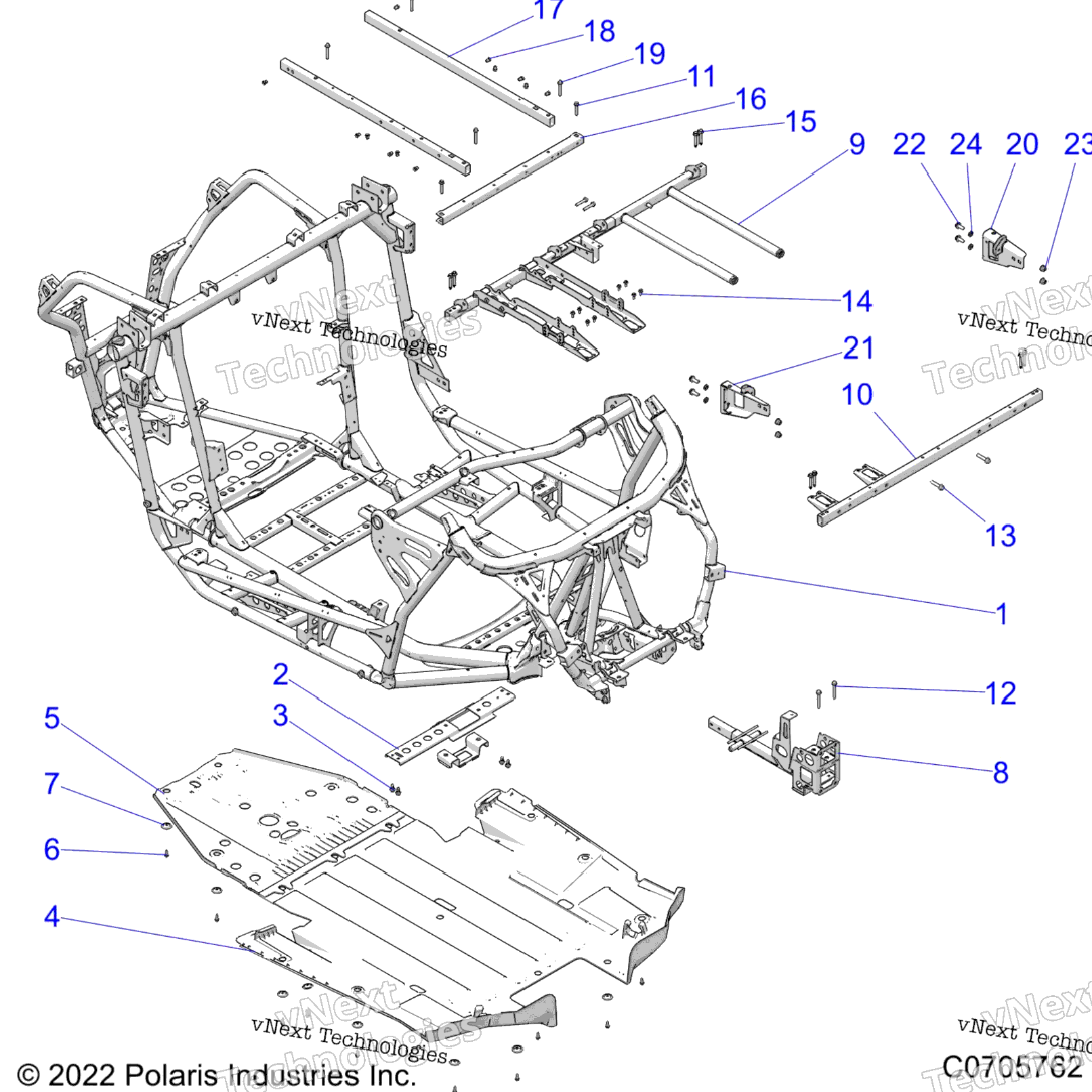 Chassis, Main Frame And Skid Plates