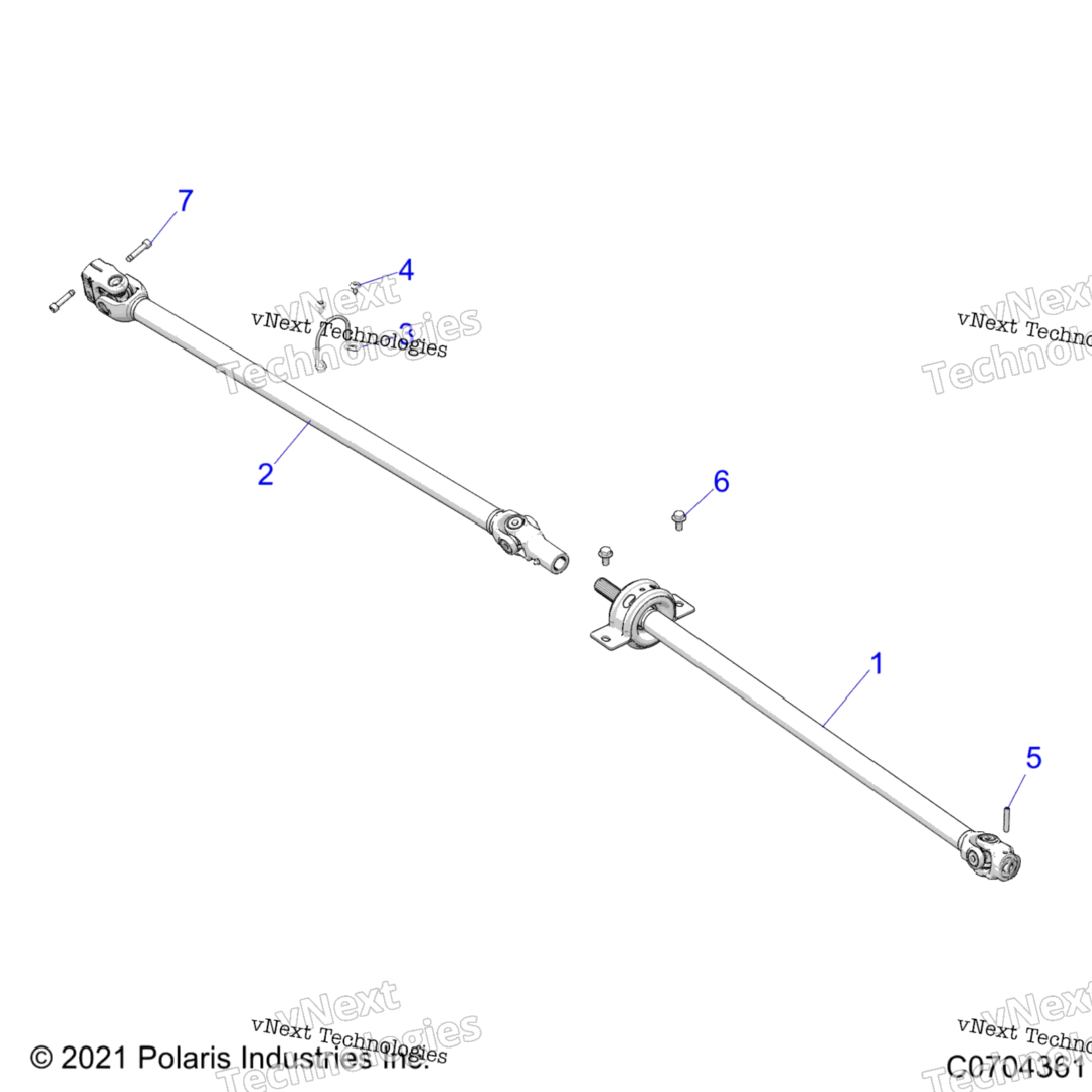 Drive Train, Prop Shaft, Front