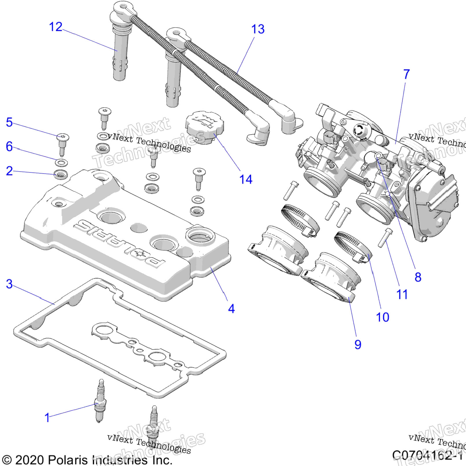 Engine, Throttle Body And Valve Cover