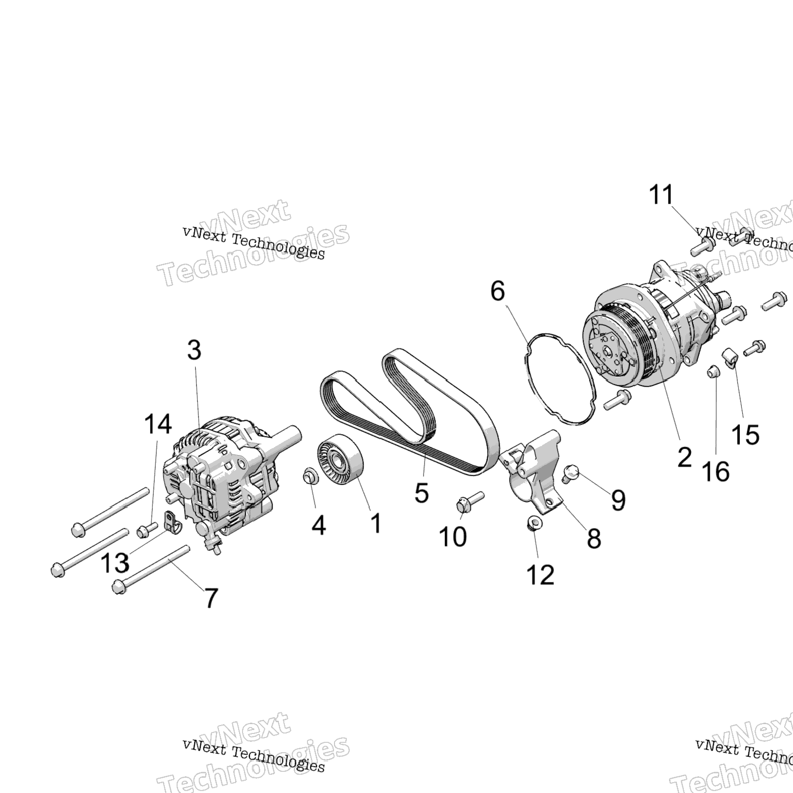 Engine, Alternator And Compressor R23rru99a9AjAkAx