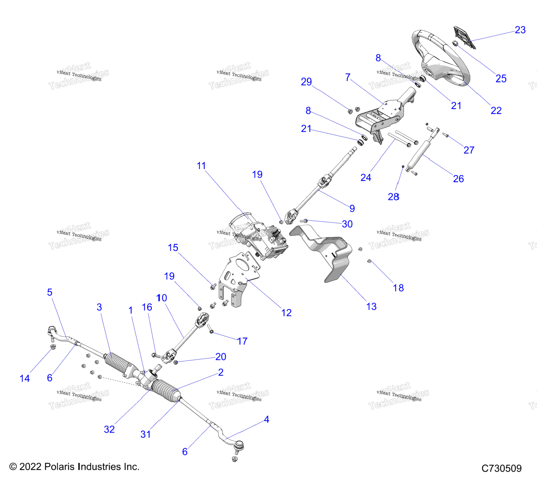 Steering, Power Steering Asm