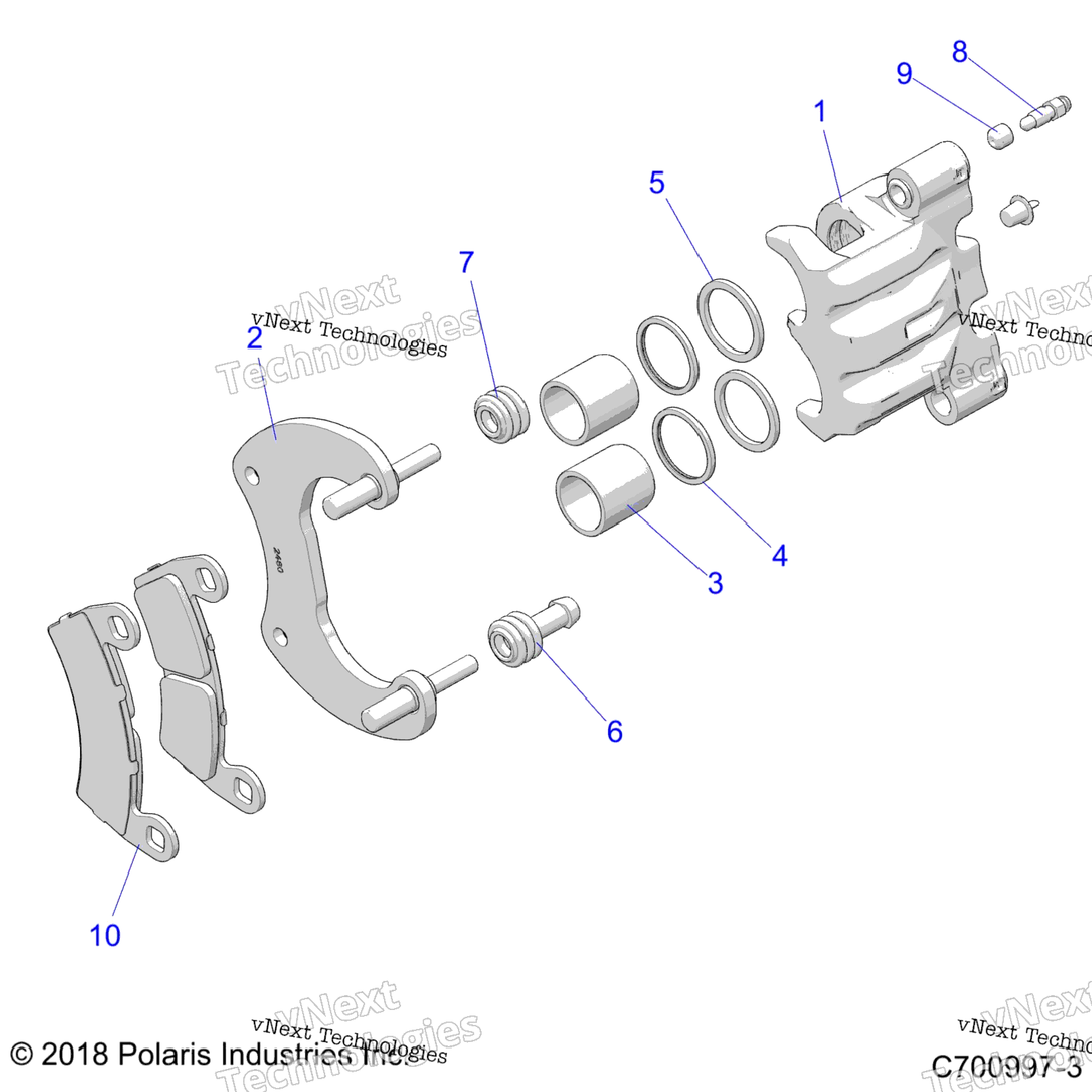 Brakes, Rear Caliper Z23n4k99a99B