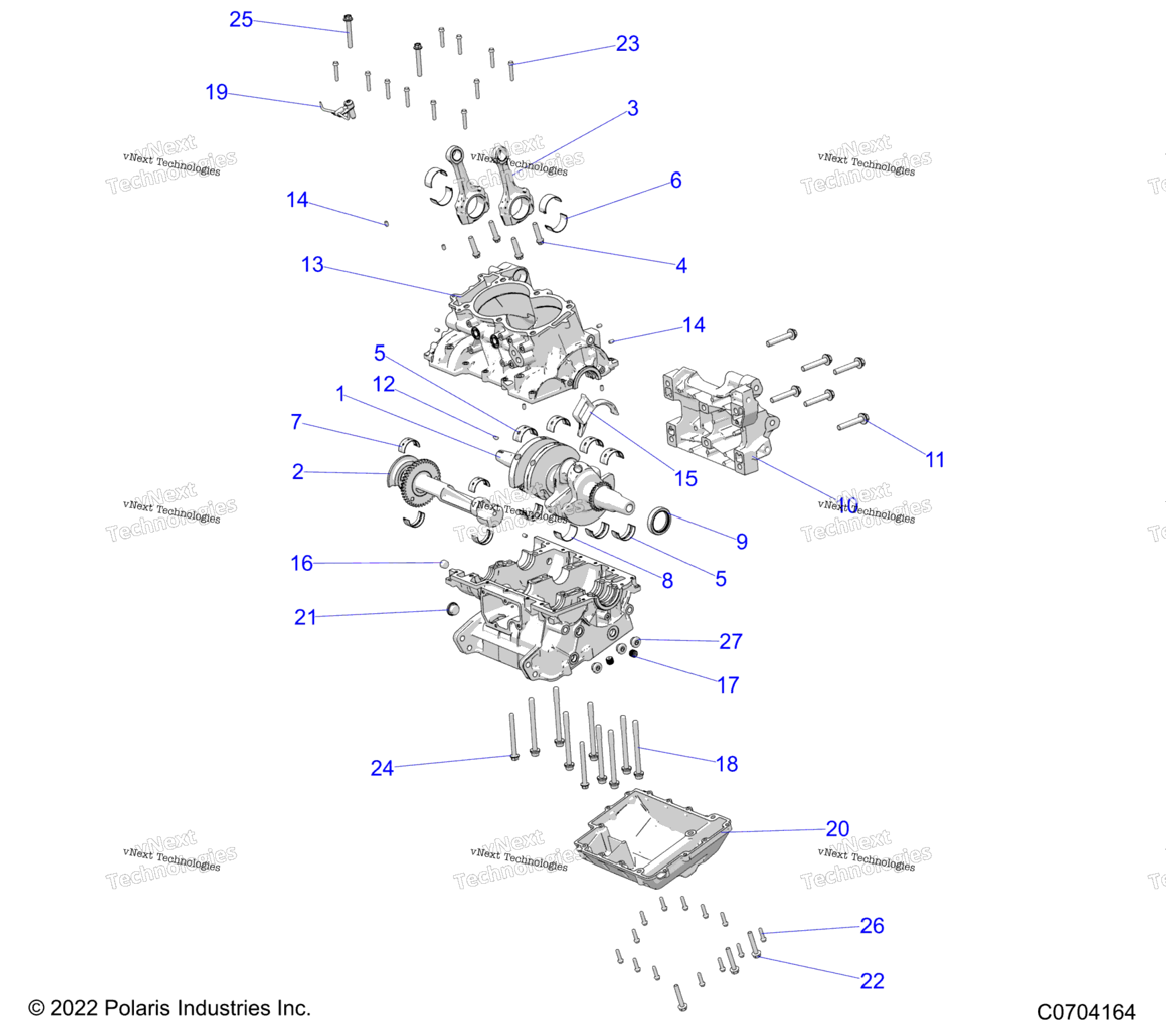 Engine, Crankcase And Crankshaft Z23n4k99a99B