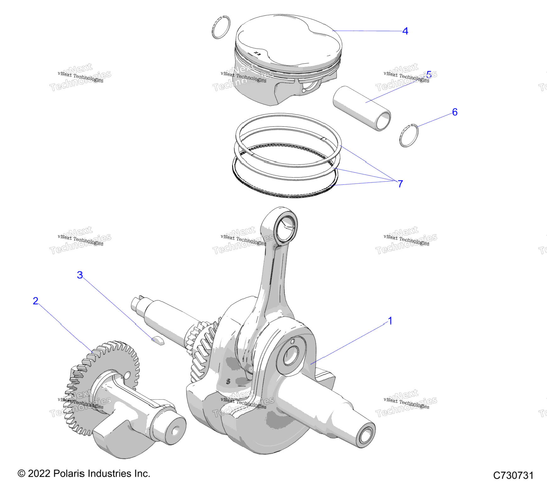 Engine, Crankshaft, Piston & Balance Shaft