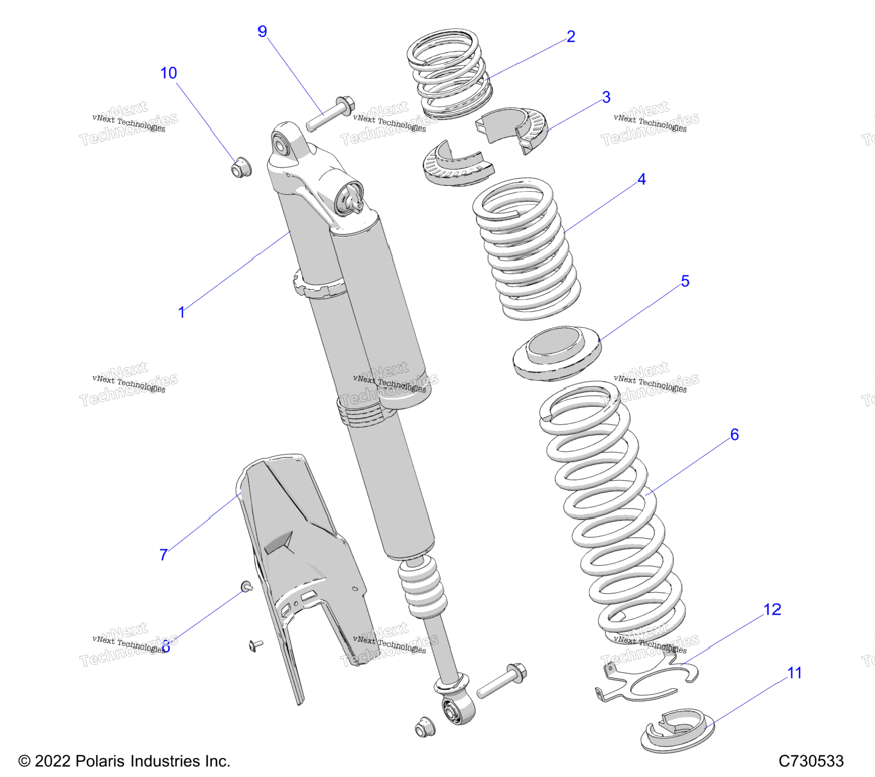 Suspension, Rear Shock Mounting, StandardPremium