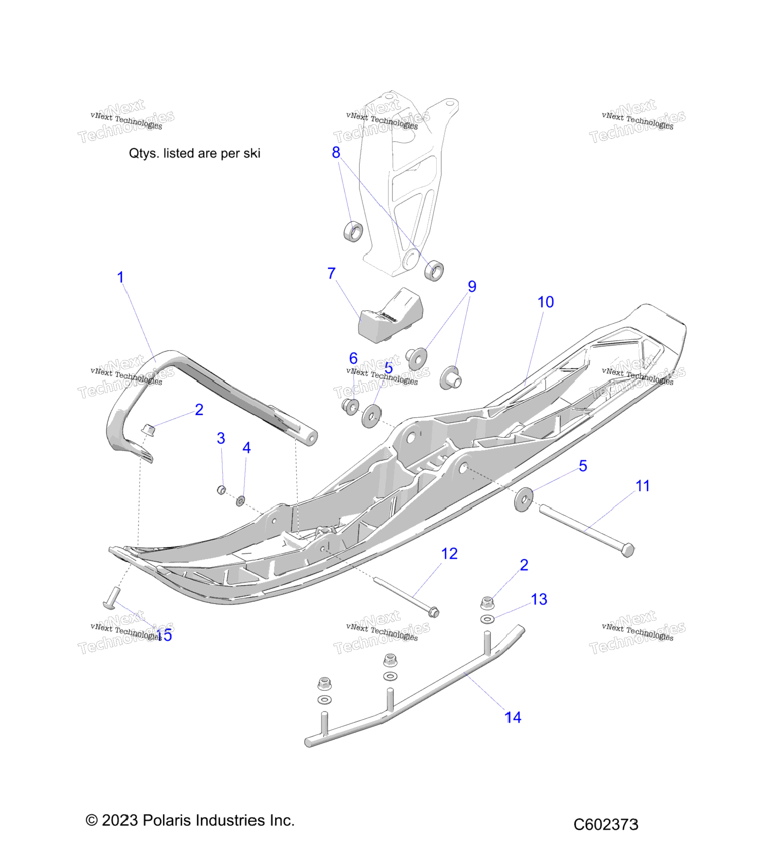 Steering, Ski Asm