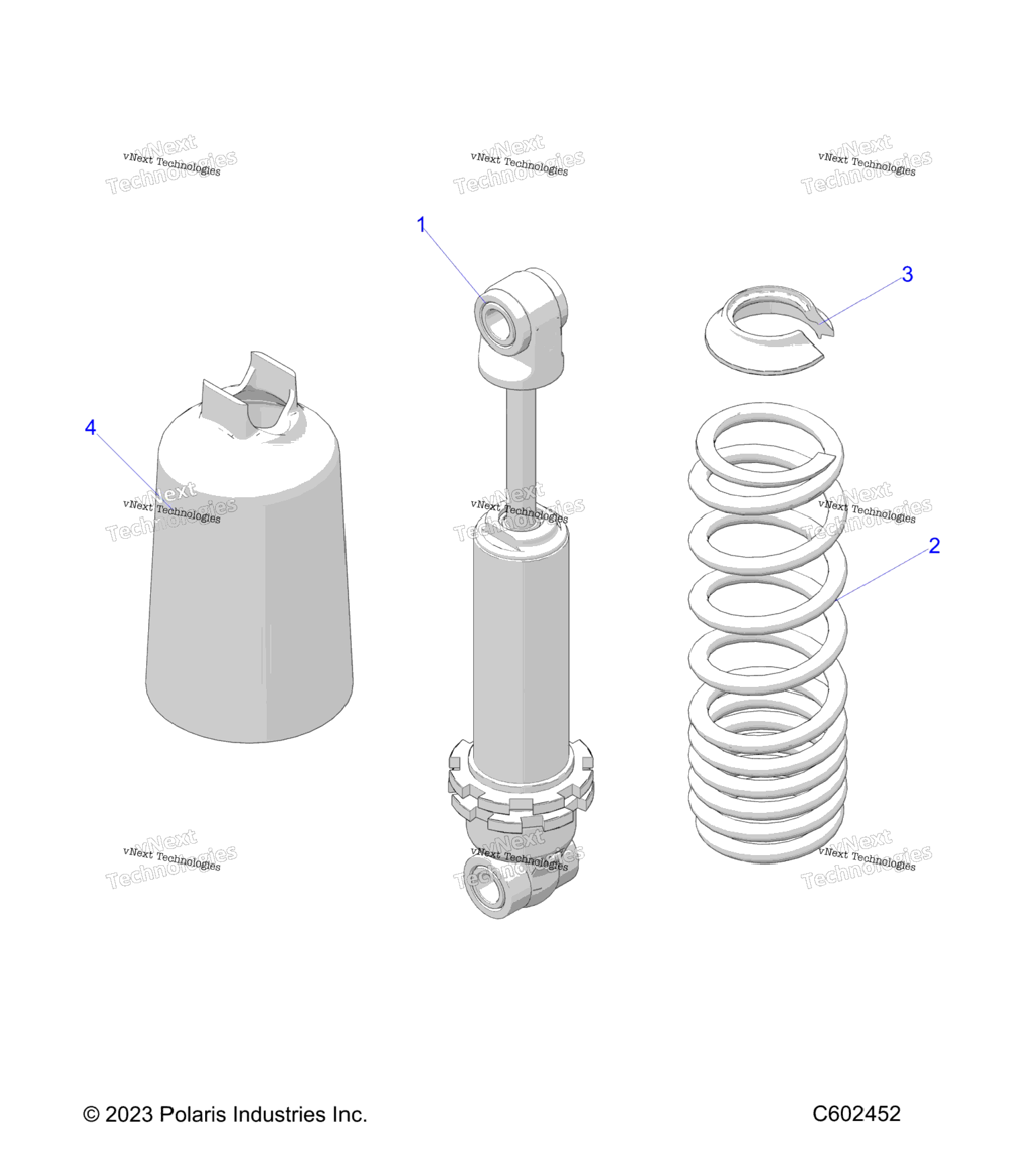 Suspension, Shock, Front Track (C602452)